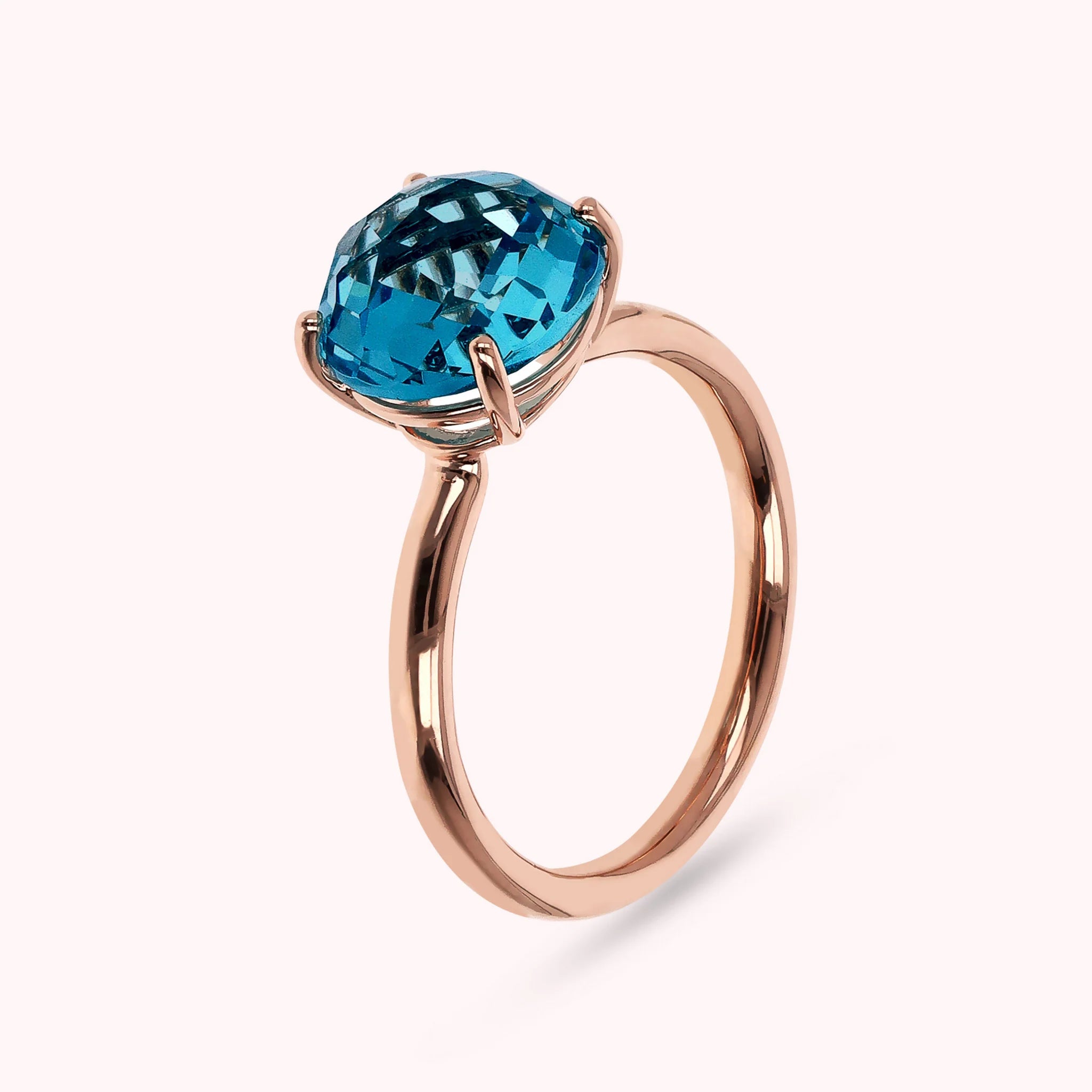 Anello Essentiel Cocktail con Prisma Gem Tonda Taglio Mosaico