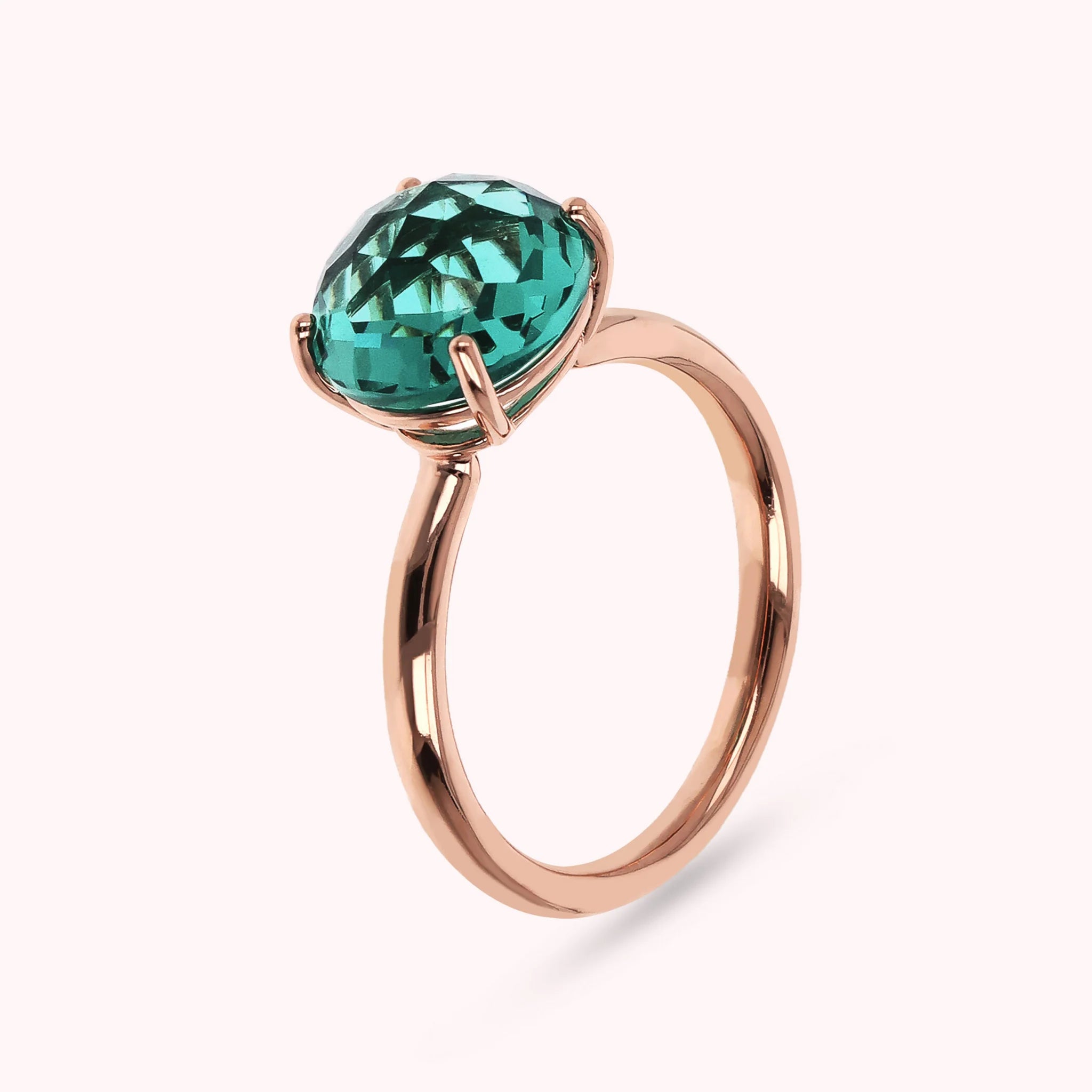 Anello Essentiel Cocktail con Prisma Gem Tonda Taglio Mosaico