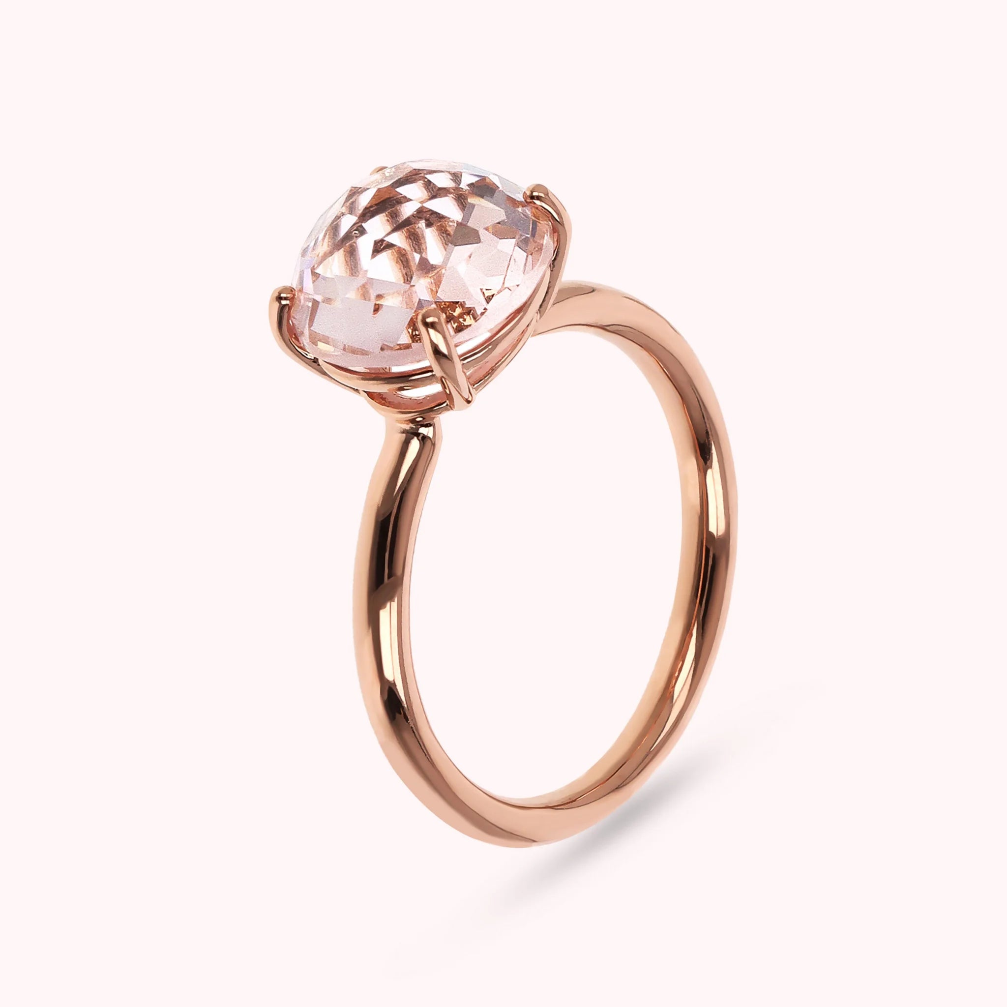 Anello Essentiel Cocktail con Prisma Gem Tonda Taglio Mosaico