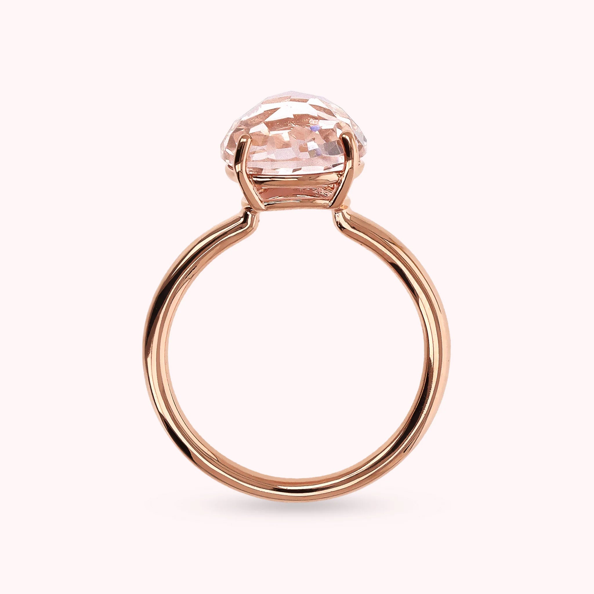 Anello Essentiel Cocktail con Prisma Gem Tonda Taglio Mosaico