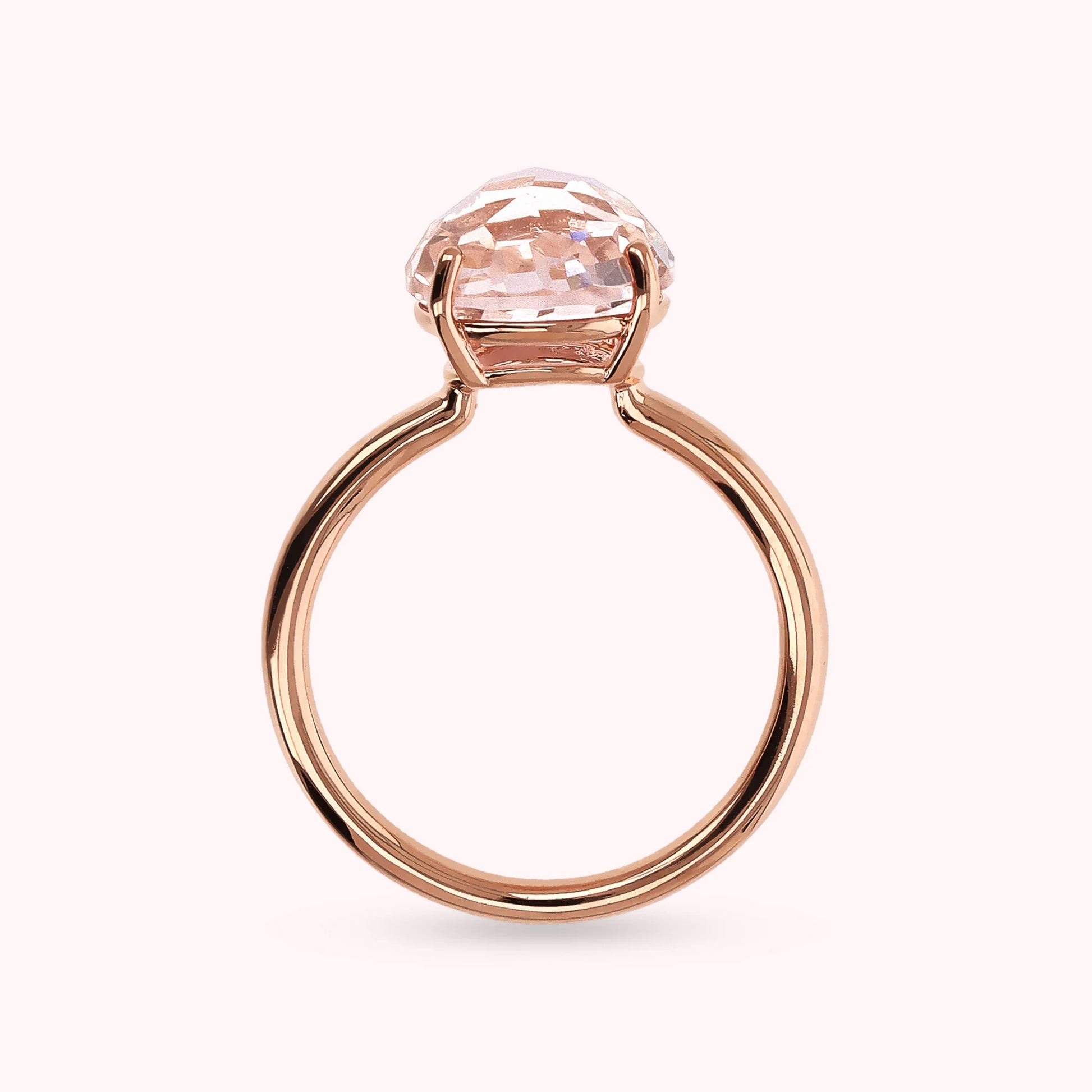 Anello Essentiel Cocktail con Prisma Gem Tonda Taglio Mosaico