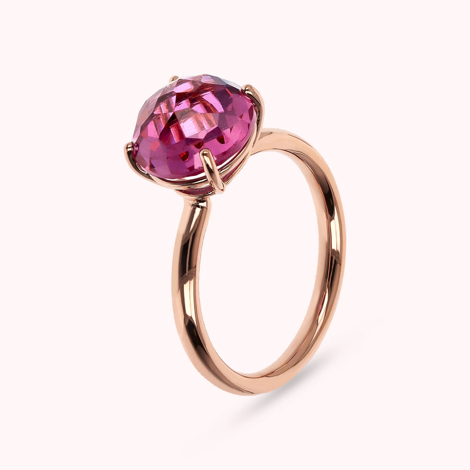 Anello Essentiel Cocktail con Prisma Gem Tonda Taglio Mosaico