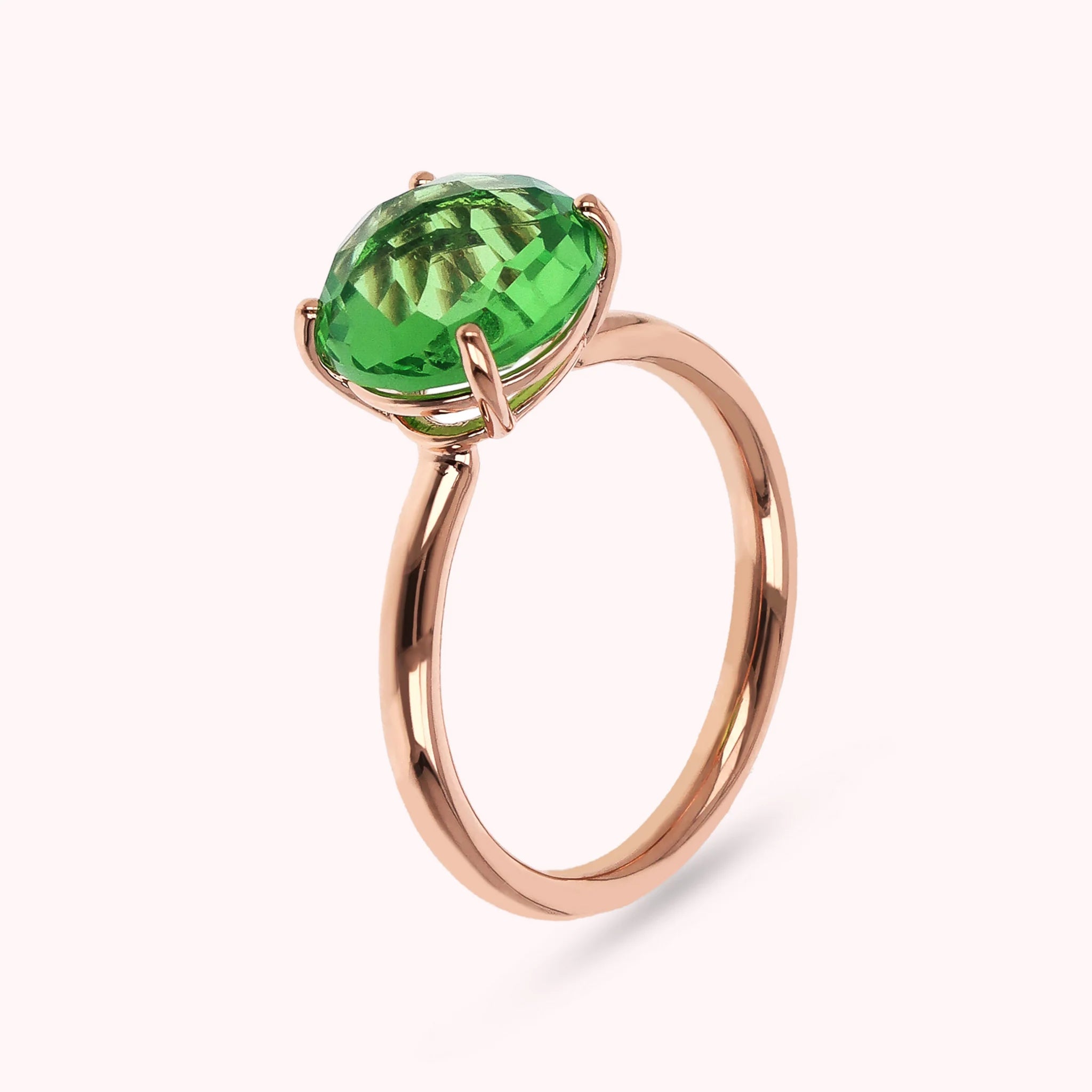 Anello Essentiel Cocktail con Prisma Gem Tonda Taglio Mosaico