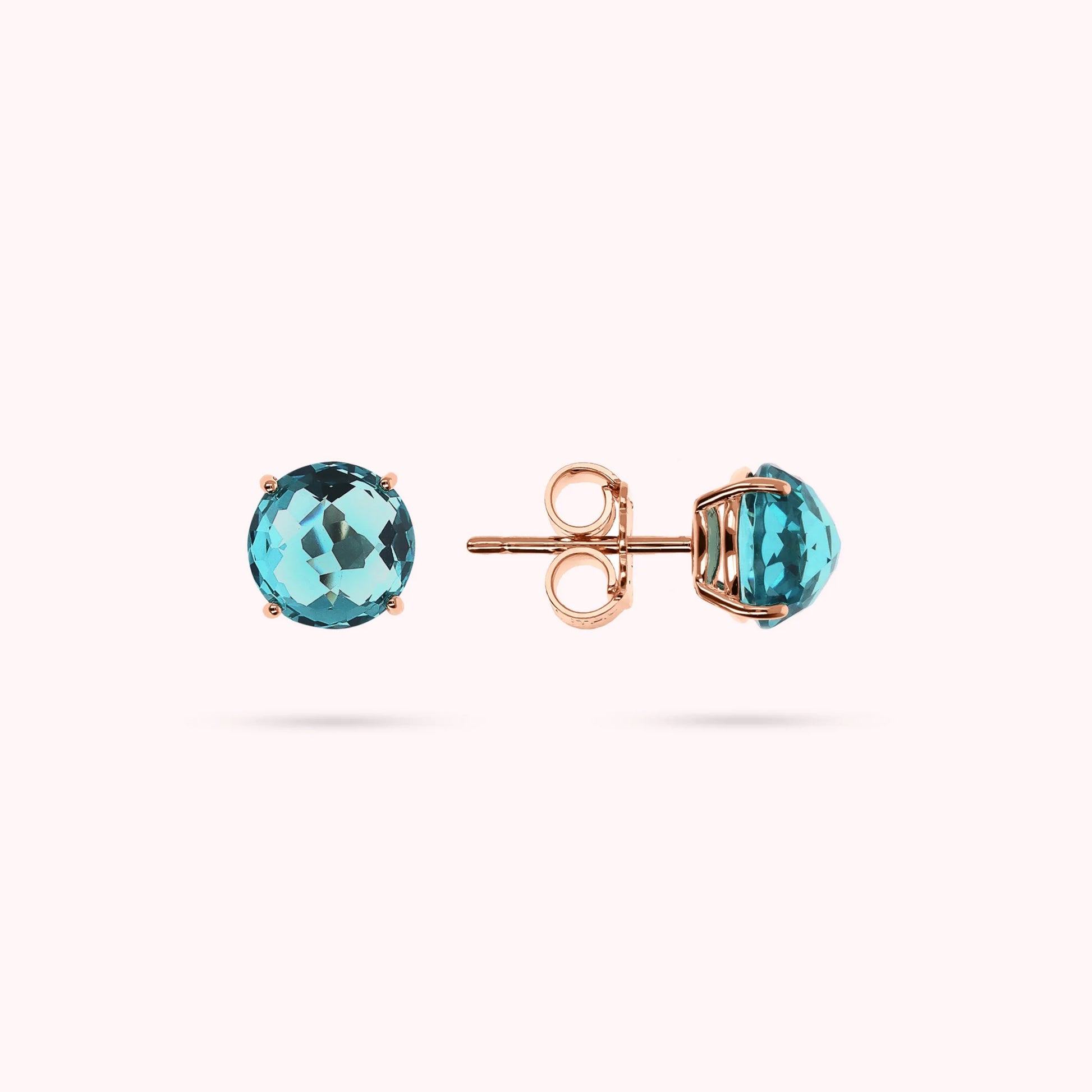 Lobe Earrings with Prism Gem Mosaic Cut