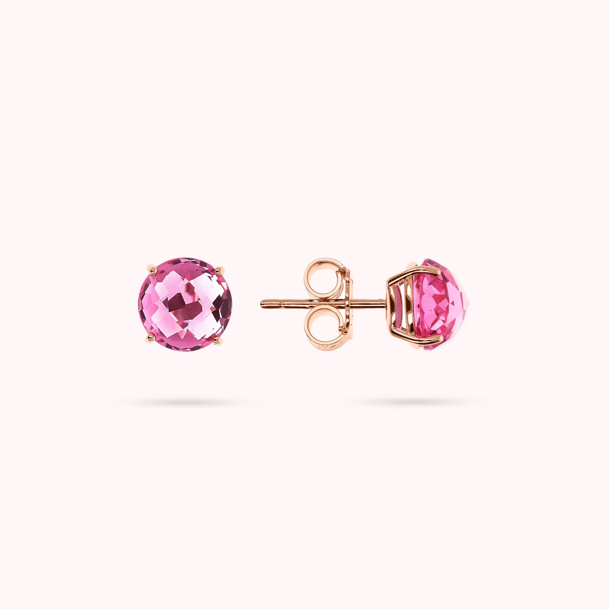 Lobe Earrings with Prism Gem Mosaic Cut