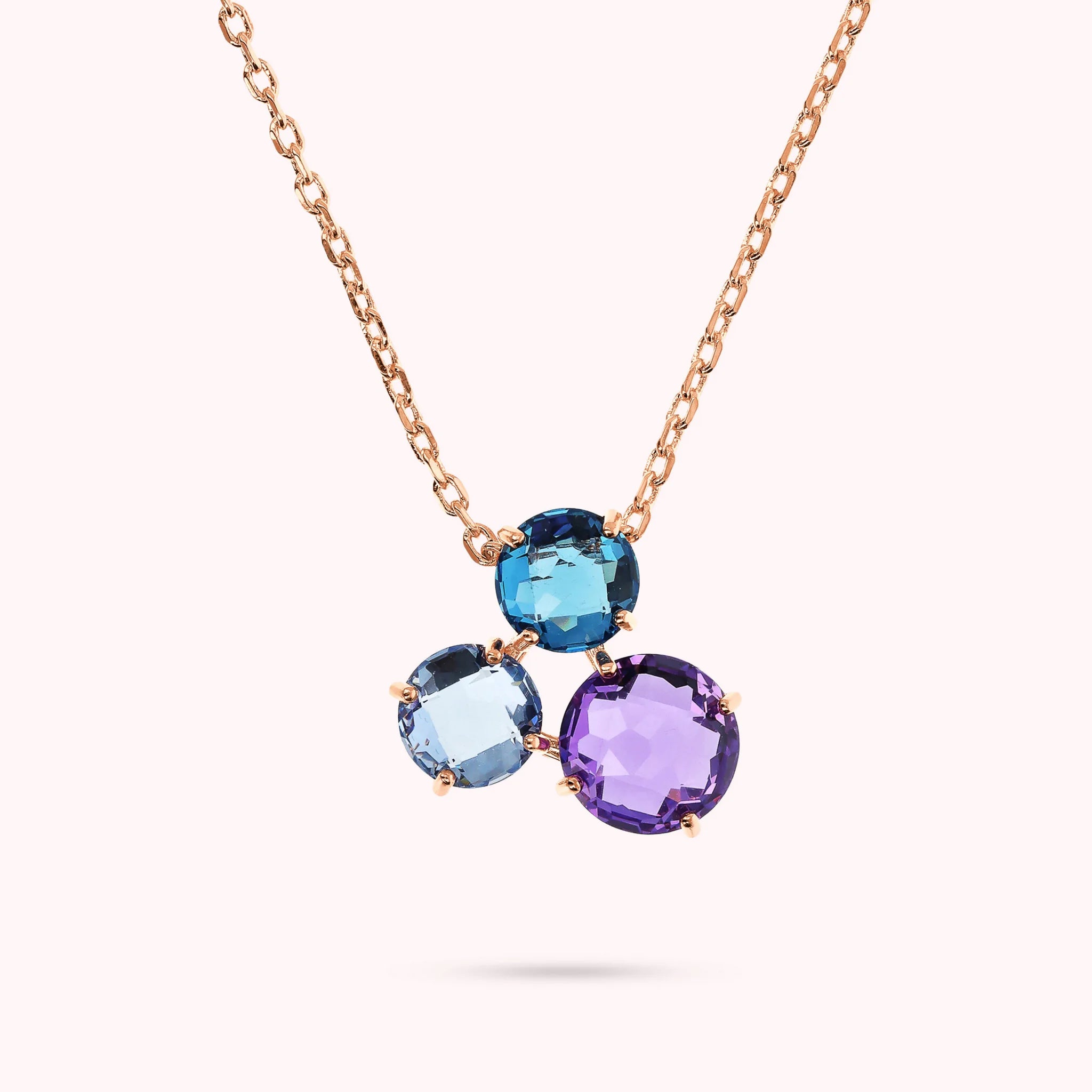 Collana Essentiel con Pendente Trilogy in Prisma Gem Taglio Mosaico