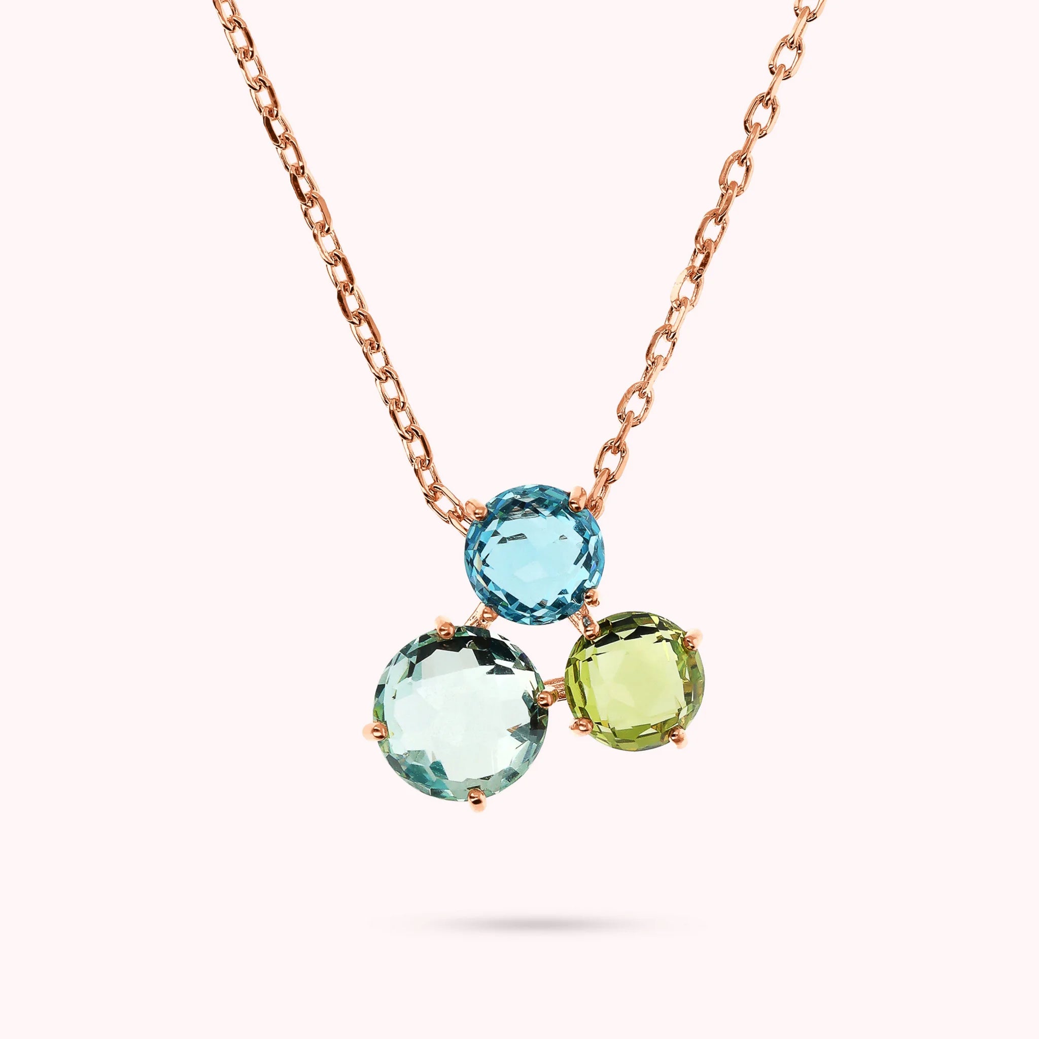 Collana Essentiel con Pendente Trilogy in Prisma Gem Taglio Mosaico