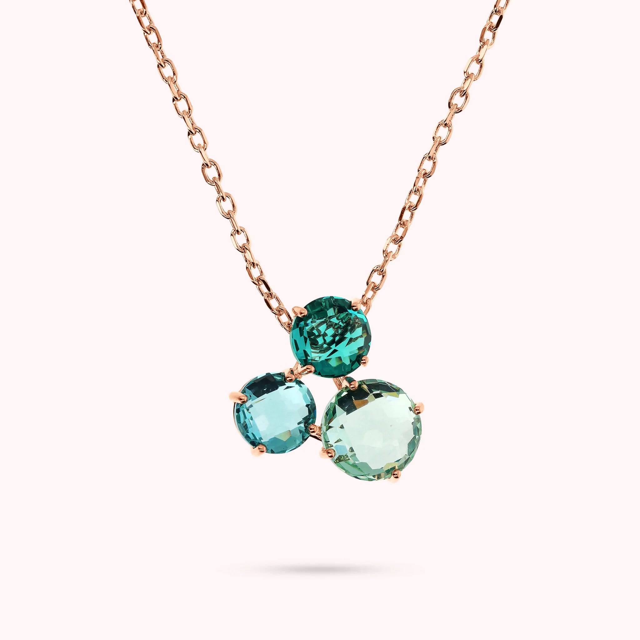 Collana Essentiel con Pendente Trilogy in Prisma Gem Taglio Mosaico