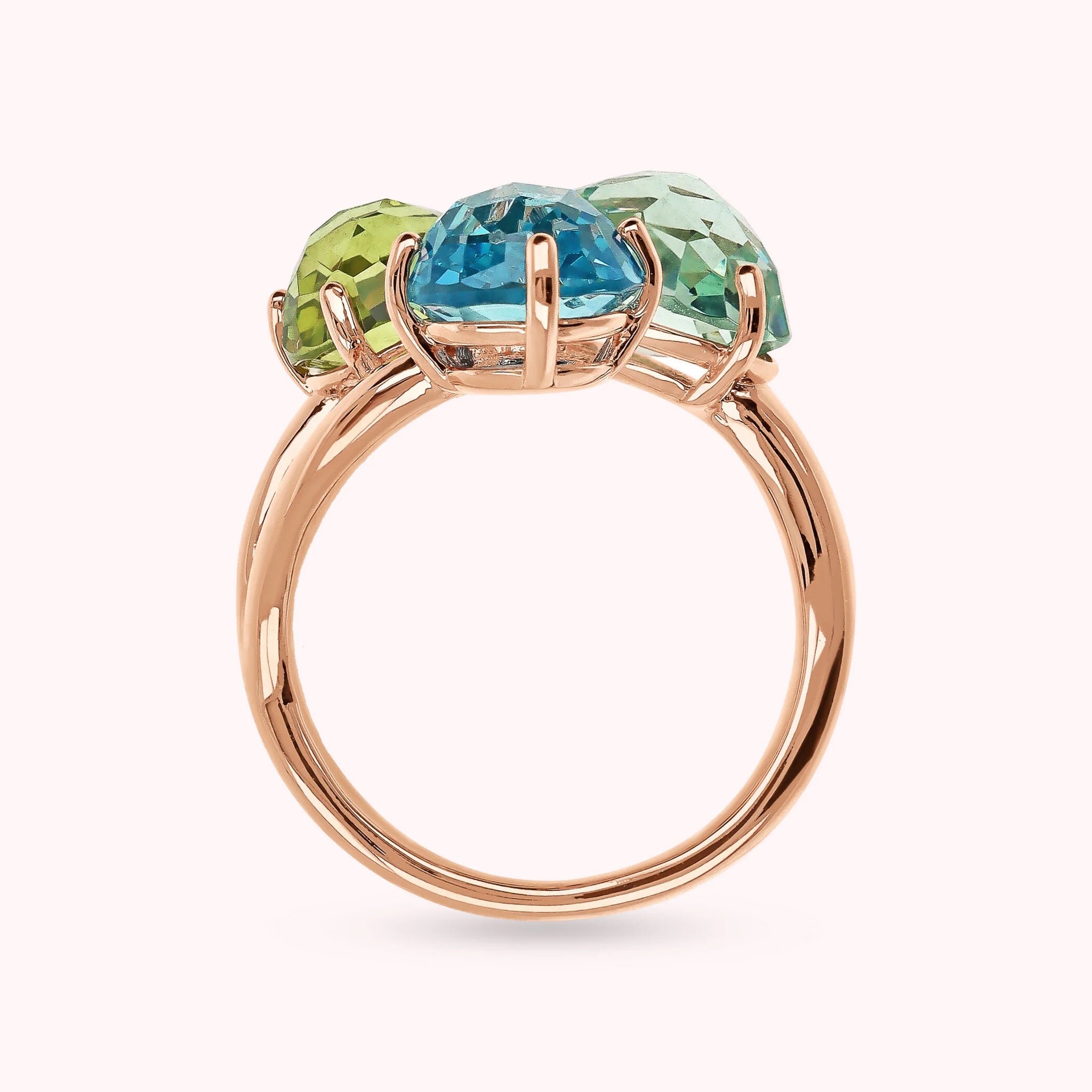Anello Essentiel Trilogy con Prisma Gem Taglio Mosaico