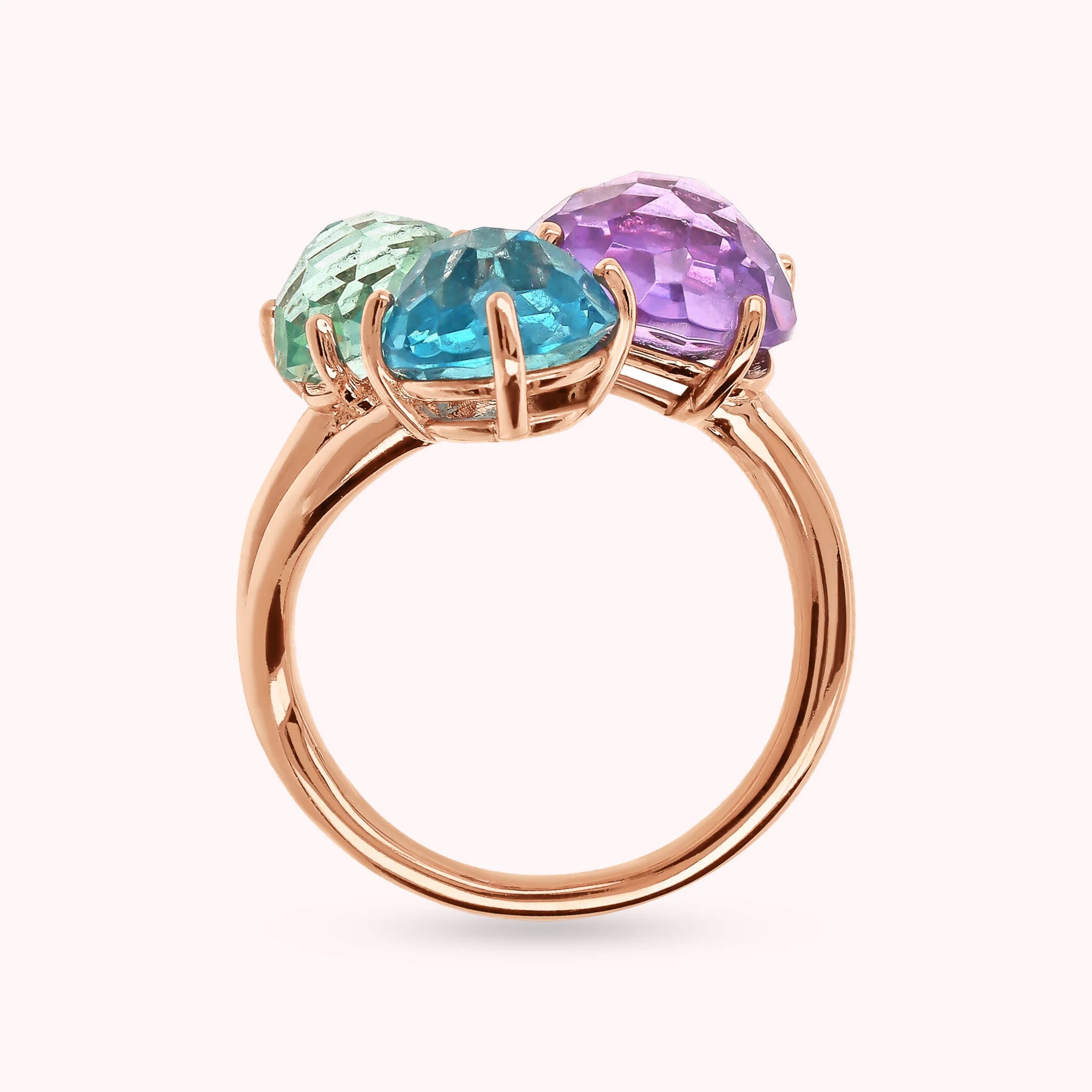 Anello Essentiel Trilogy con Prisma Gem Taglio Mosaico