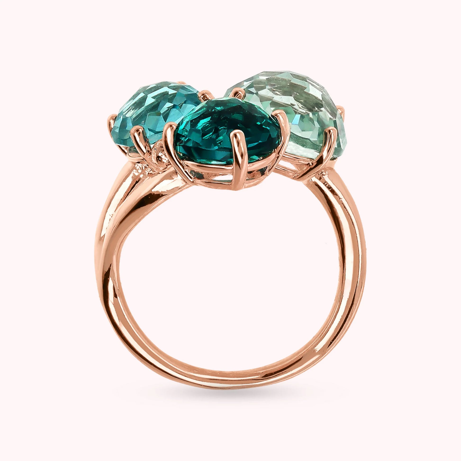 Anello Essentiel Trilogy con Prisma Gem Taglio Mosaico