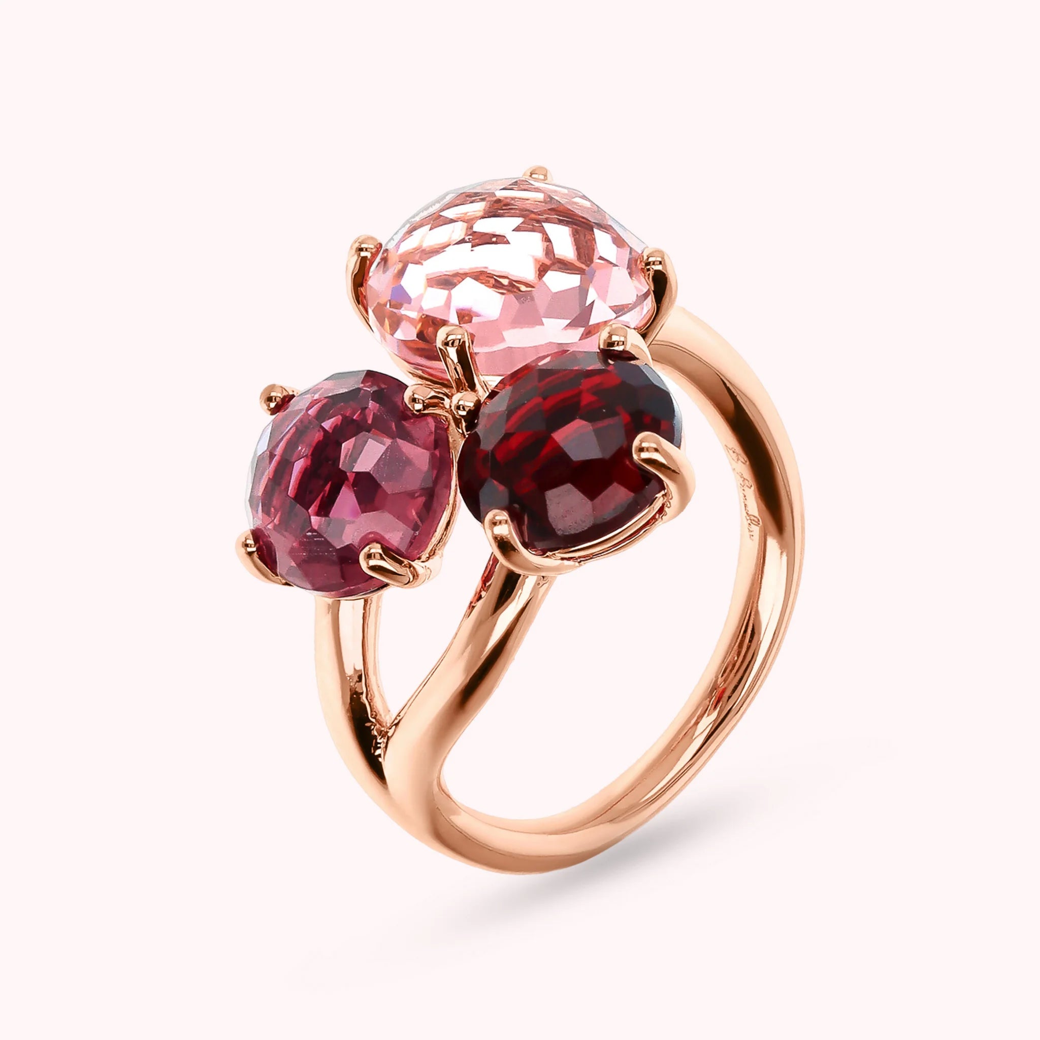 Anello Essentiel Trilogy con Prisma Gem Taglio Mosaico