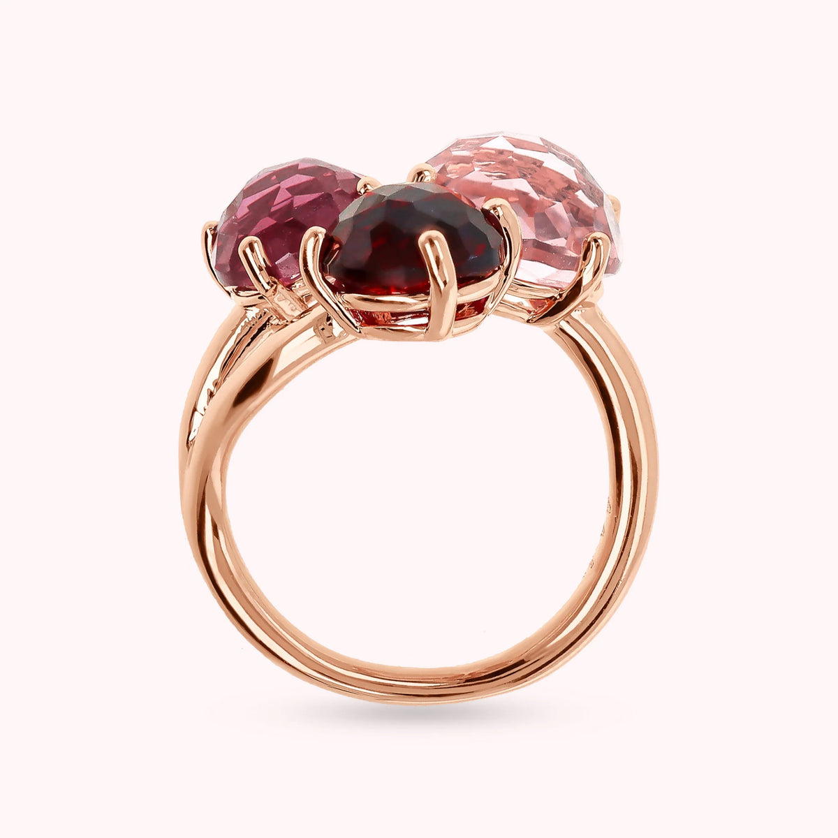 Anello Essentiel Trilogy con Prisma Gem Taglio Mosaico