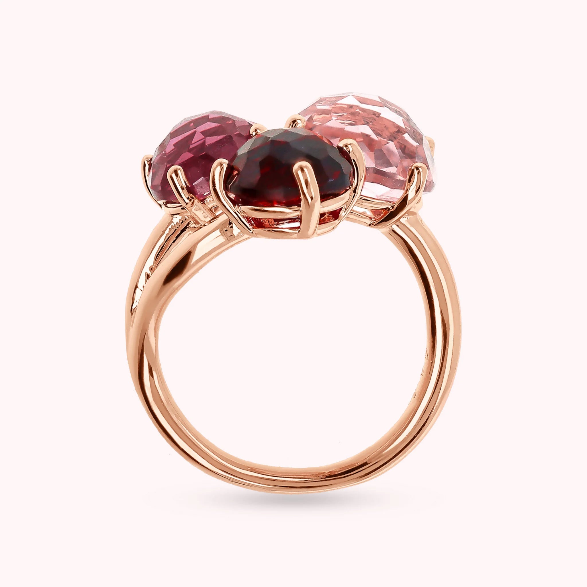 Anello Essentiel Trilogy con Prisma Gem Taglio Mosaico