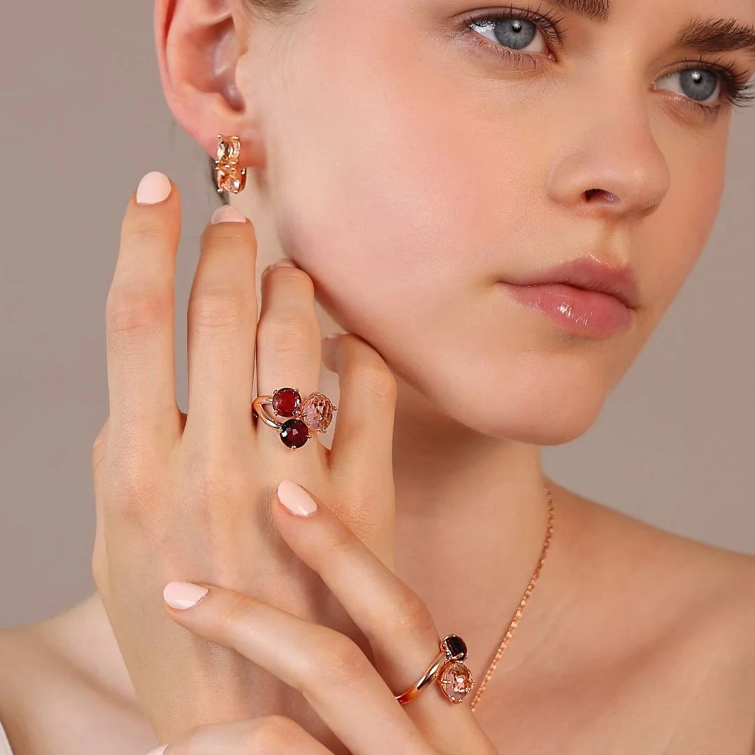 Anello Essentiel Trilogy con Prisma Gem Taglio Mosaico