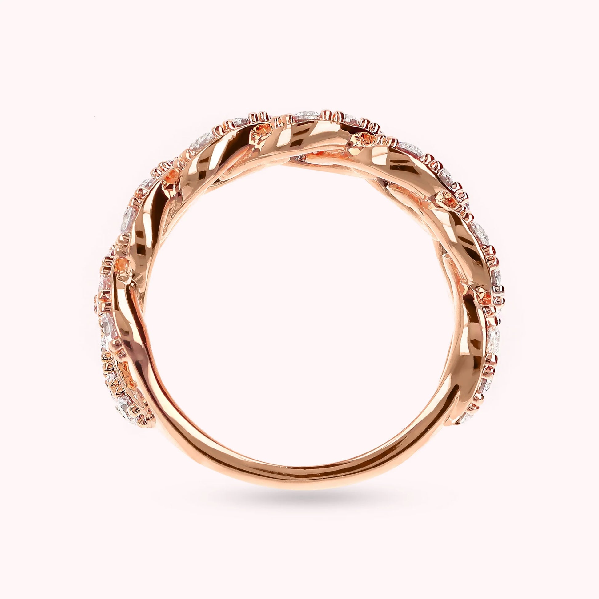Bague à chaîne Grumetta carrée avec pavé de zirconium cubique