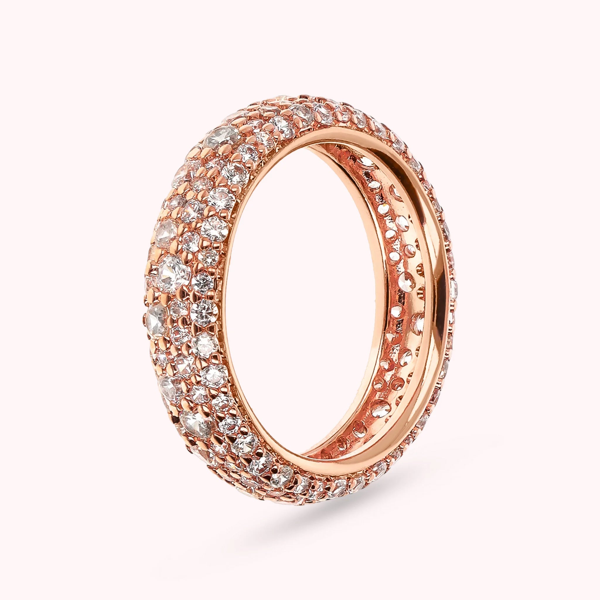 Anello Veretta in Pavé di Cubic Zirconia