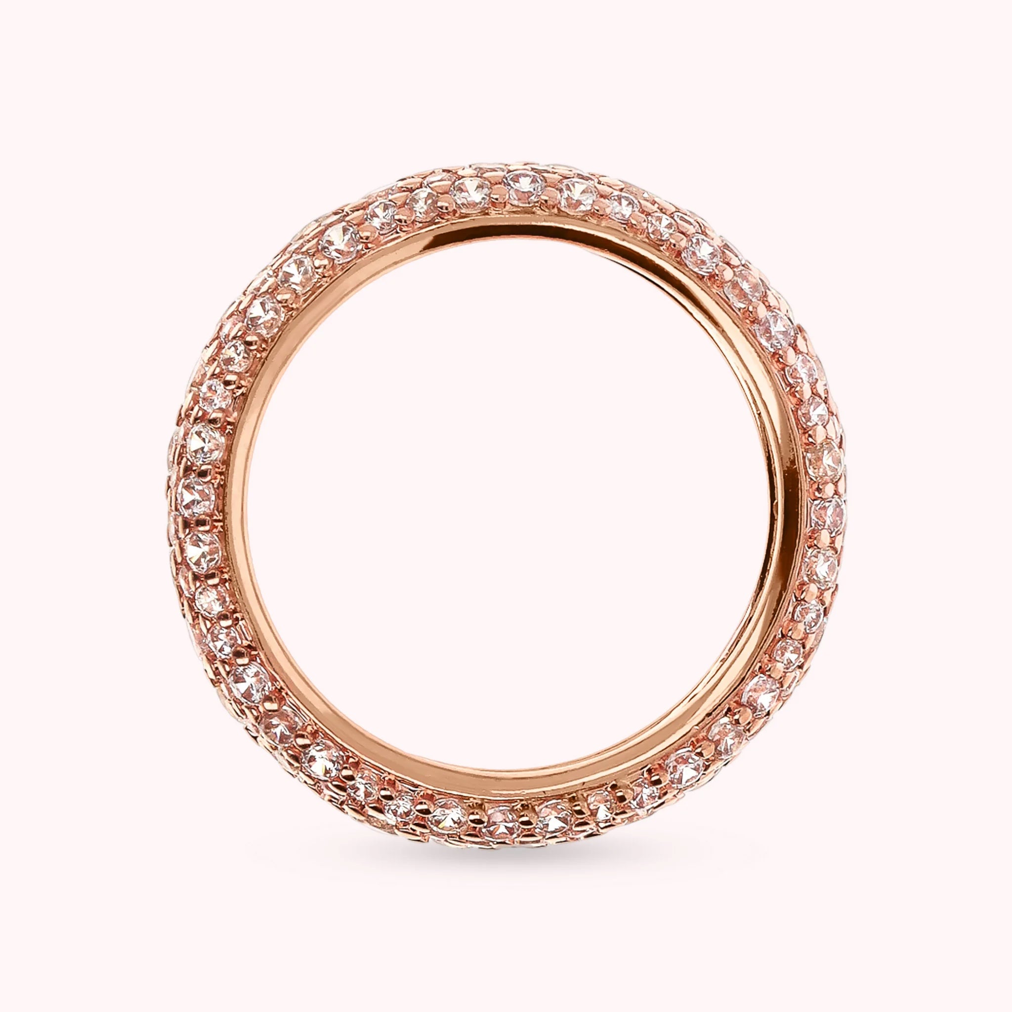 Anello Veretta in Pavé di Cubic Zirconia