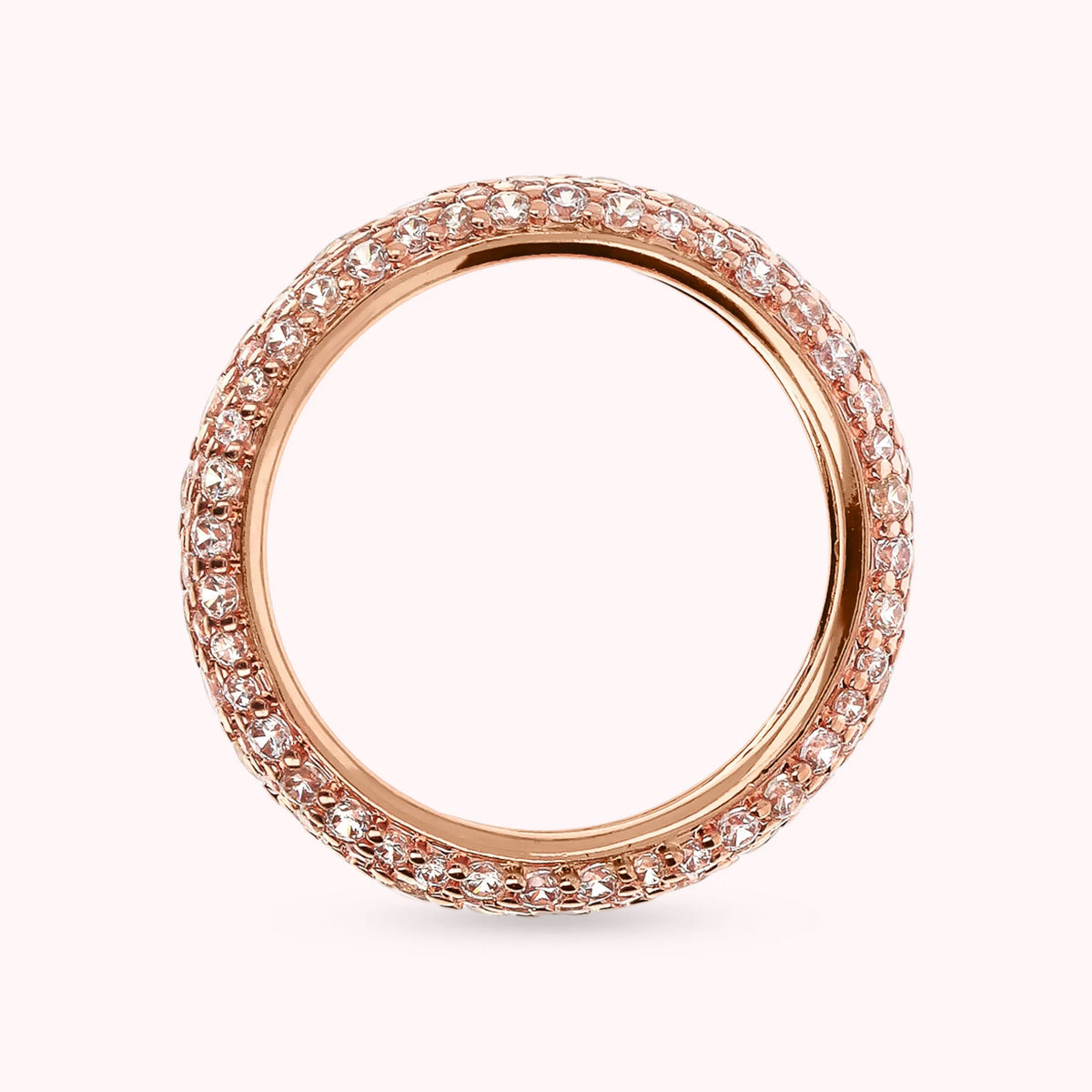 Cubic Zirconia Pavé Veretta Ring