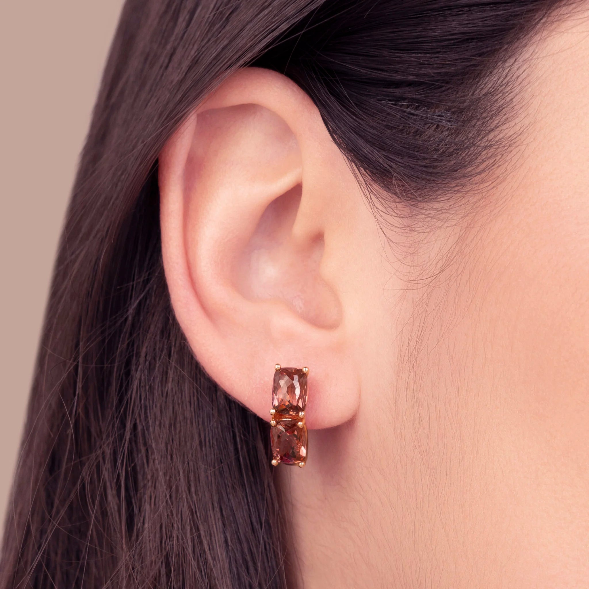 Essentiel Earrings with Double Mosaic-Cut Prisma Gem