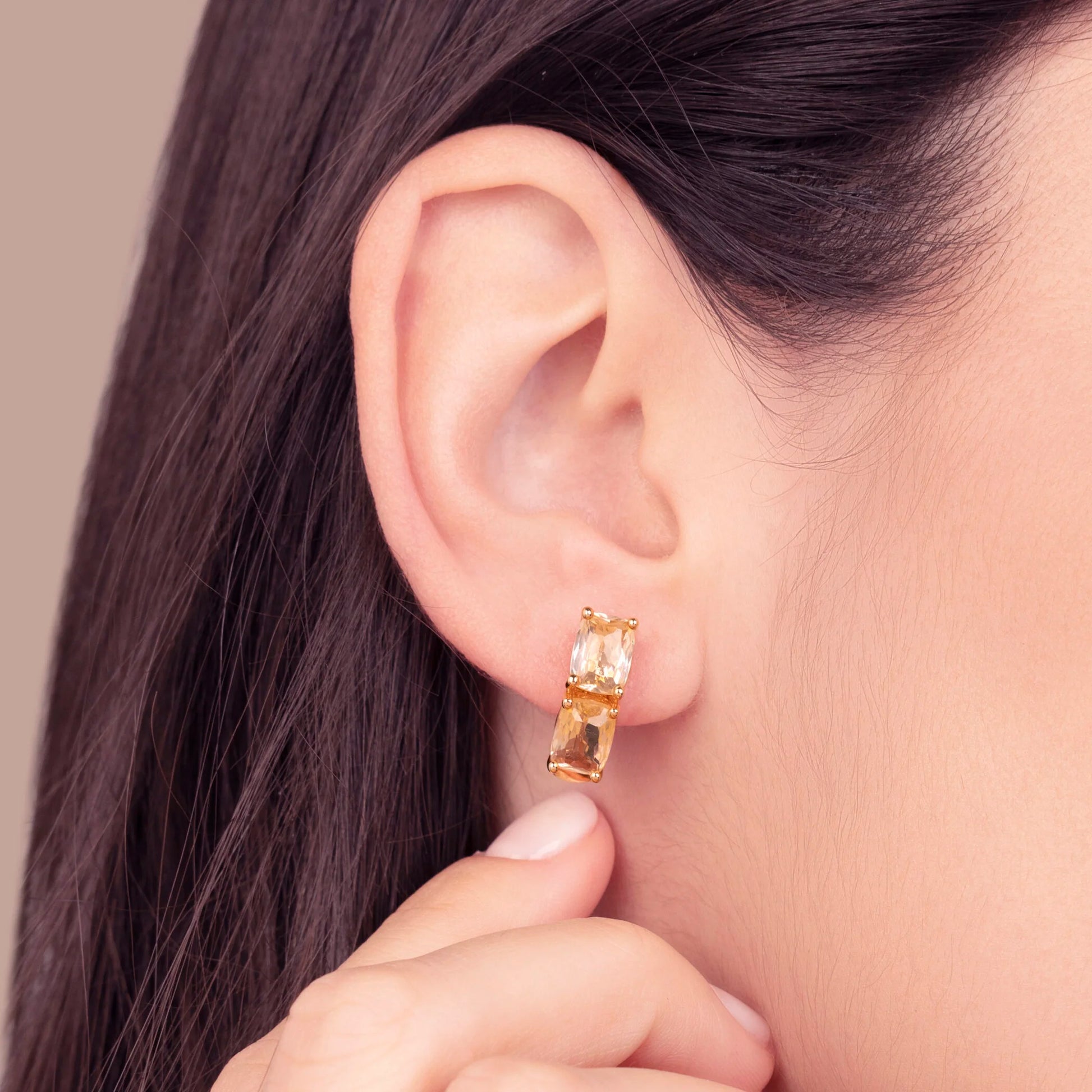 Orecchini Essentiel con Doppia Prisma Gem Taglio Mosaico