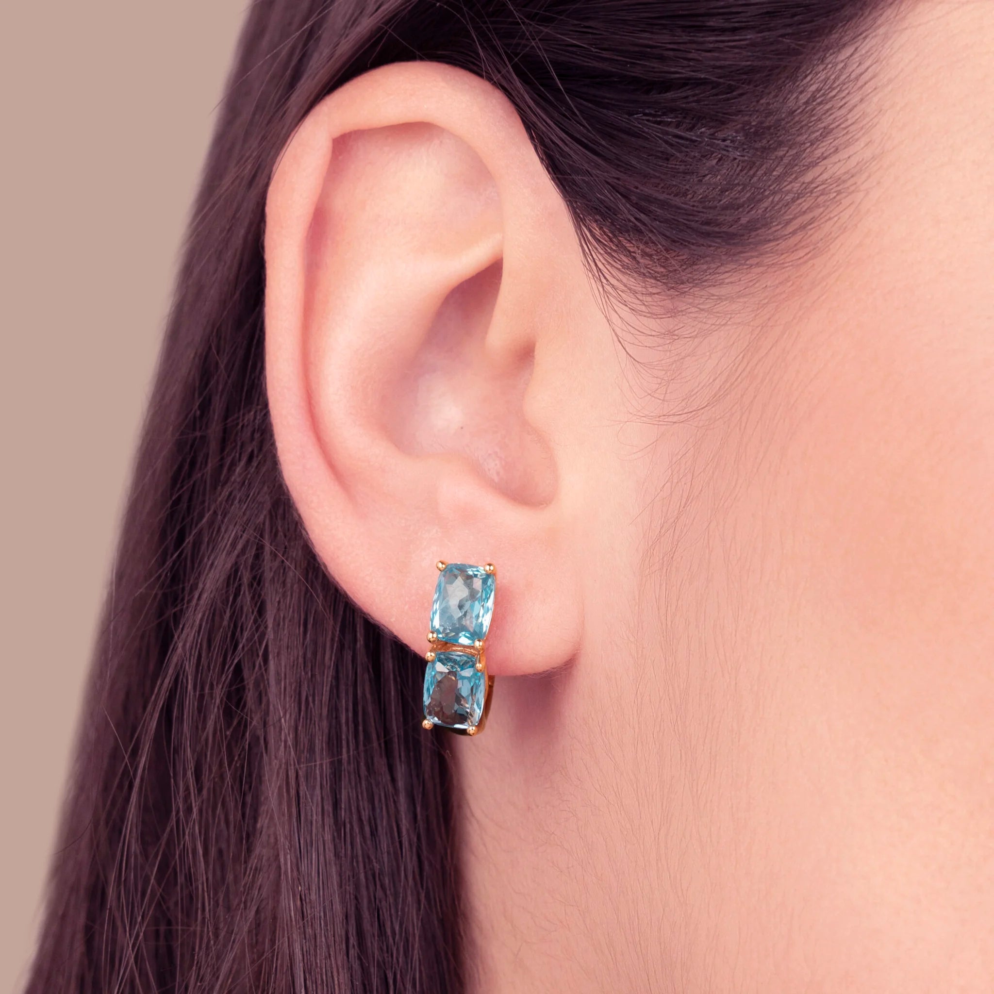 Essentiel Earrings with Double Mosaic-Cut Prisma Gem