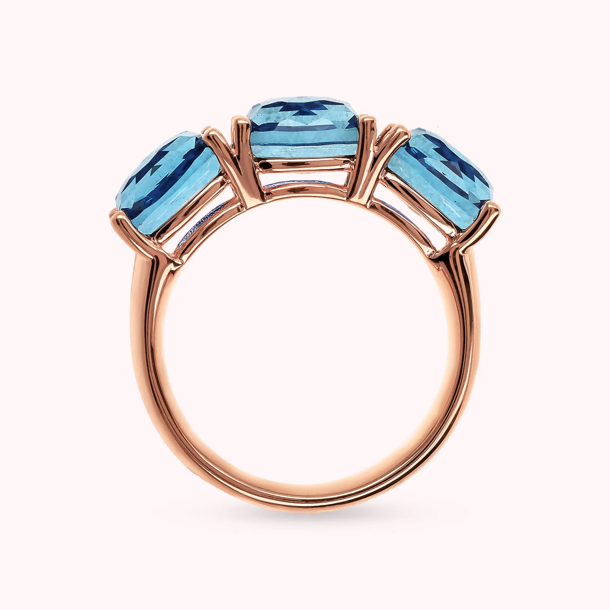 Anello Essentiel Riviera con Prisma Gem Taglio Mosaico
