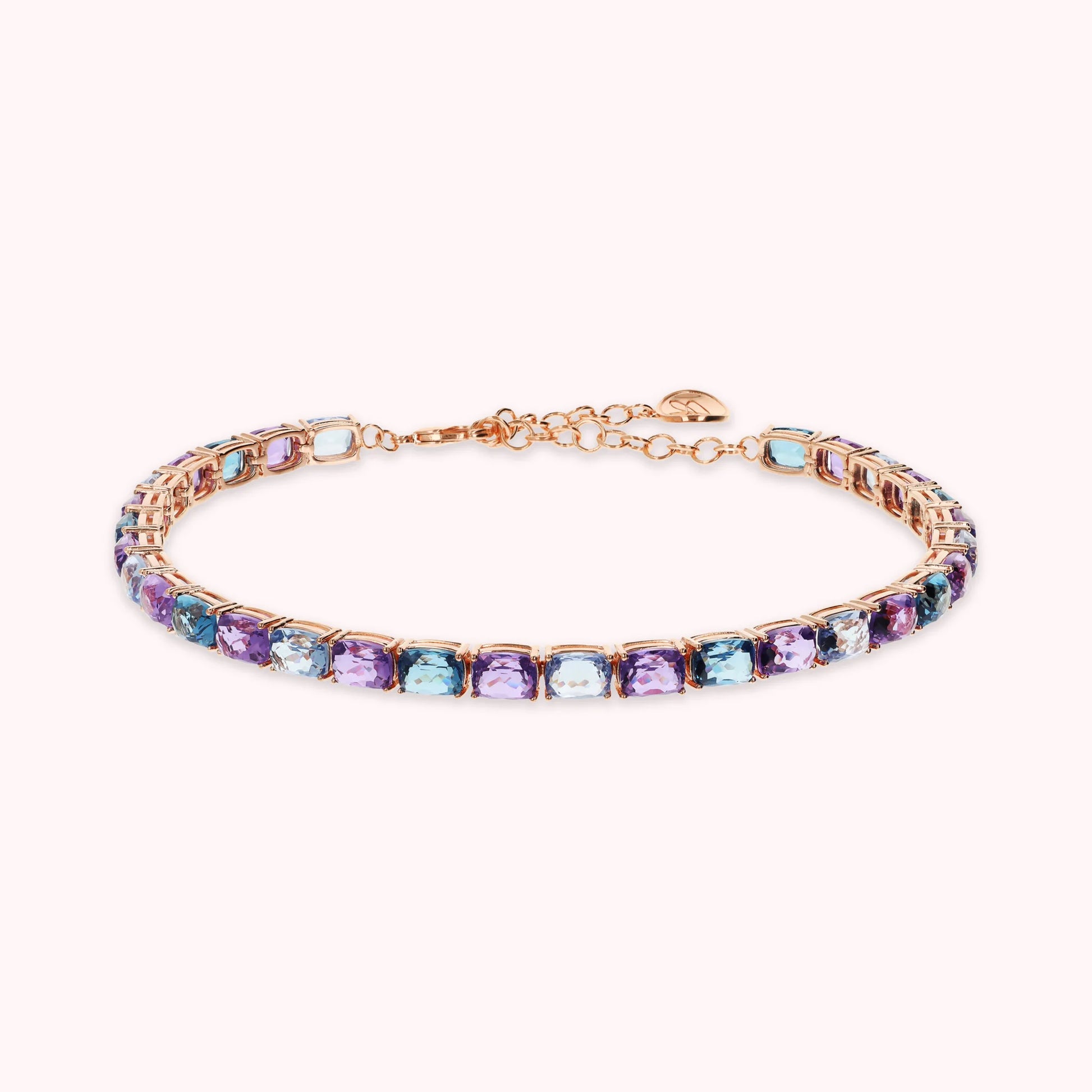 Choker Necklace with Prism Gem Cut Mosaic