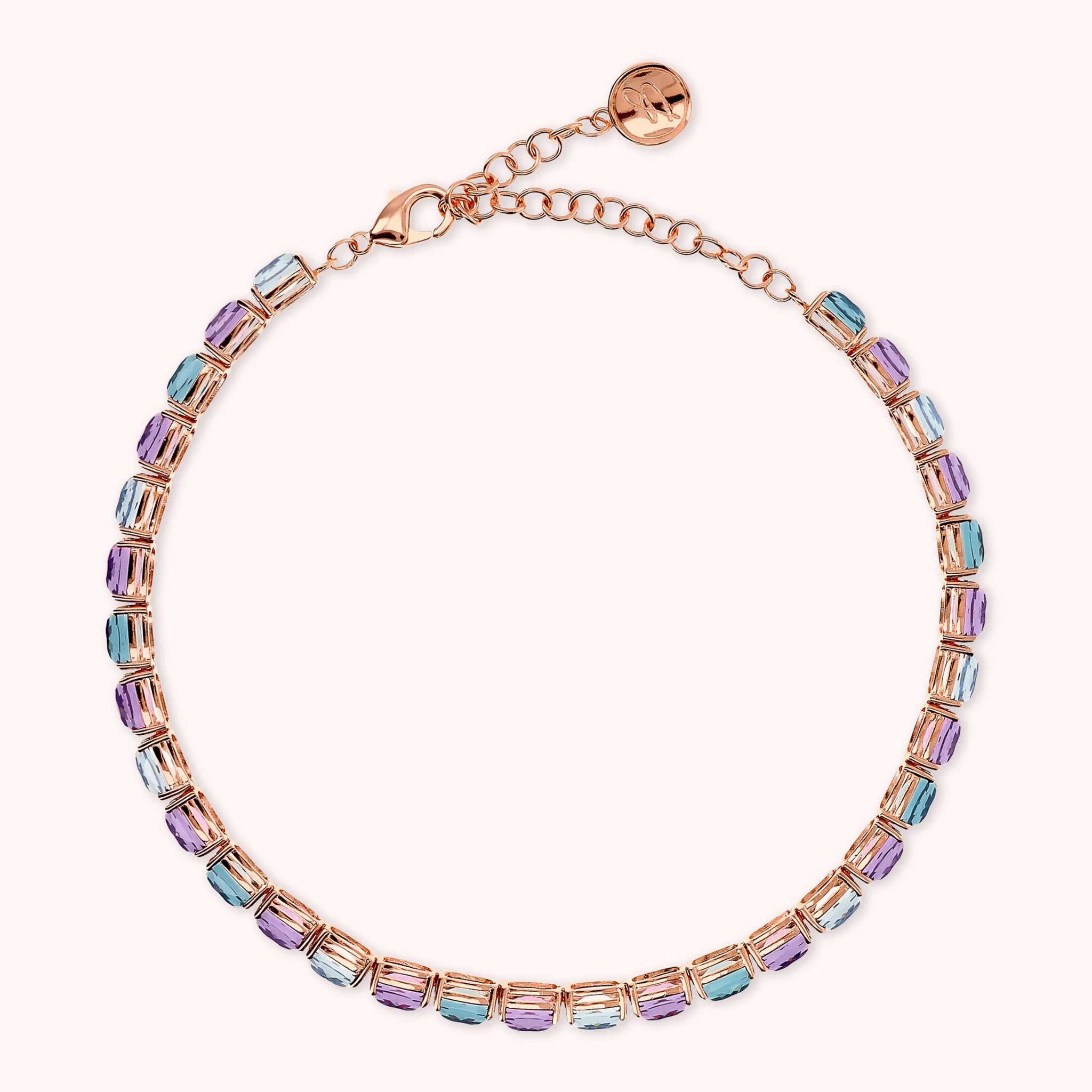 Collana Essentiel Choker con Prisma Gem Taglio Mosaico