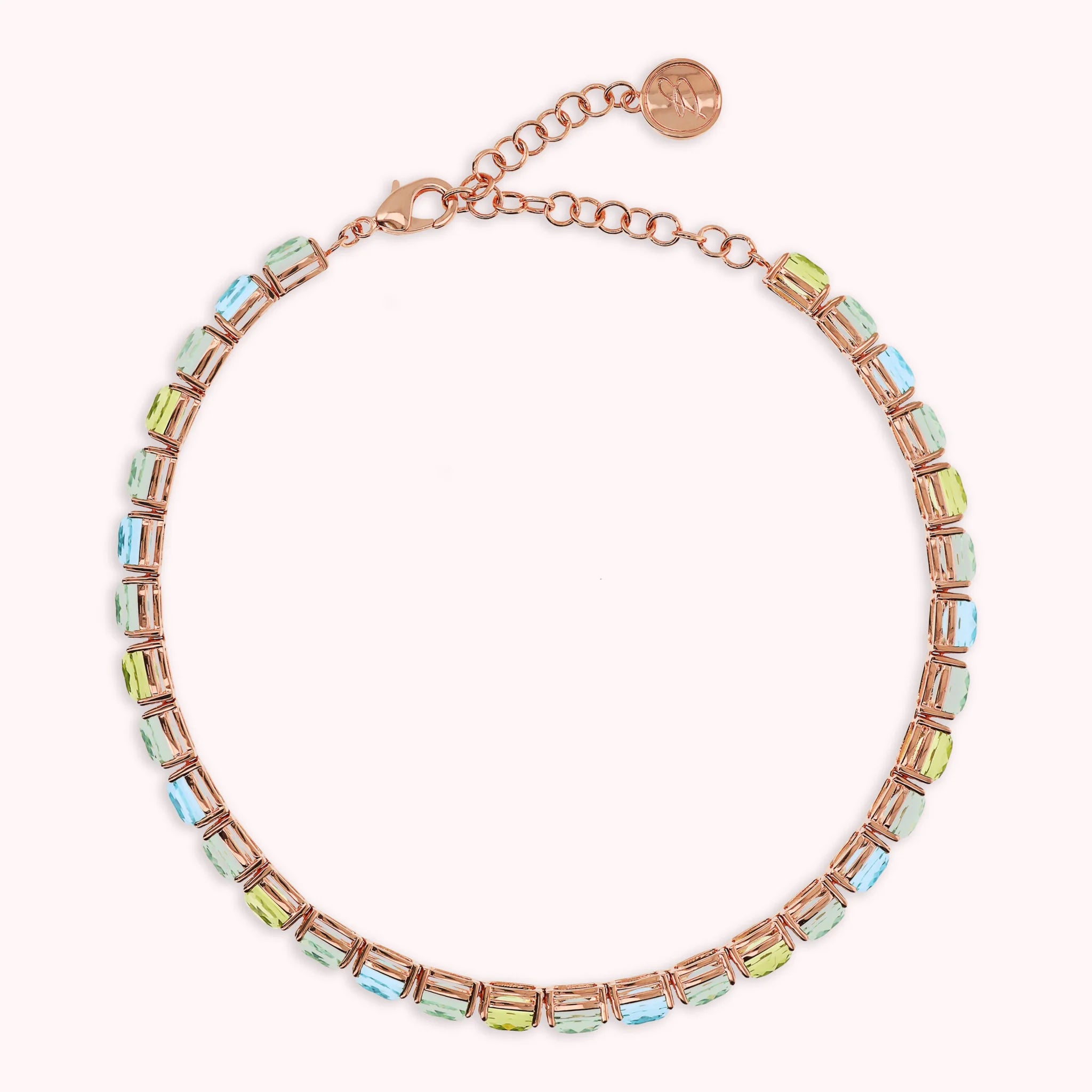 Collana Essentiel Choker con Prisma Gem Taglio Mosaico