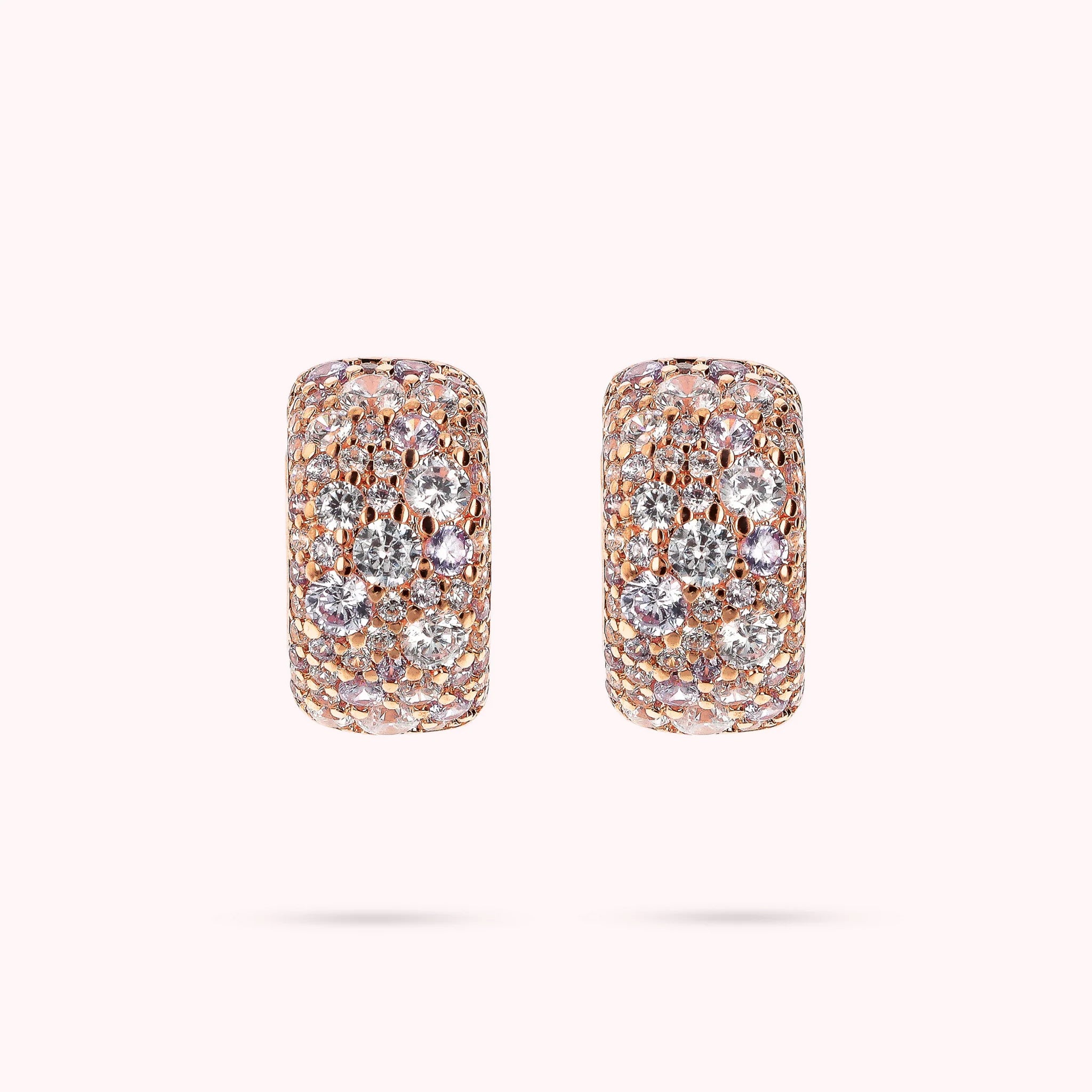 Orecchini a Cerchio in Pavé di Cubic Zirconia