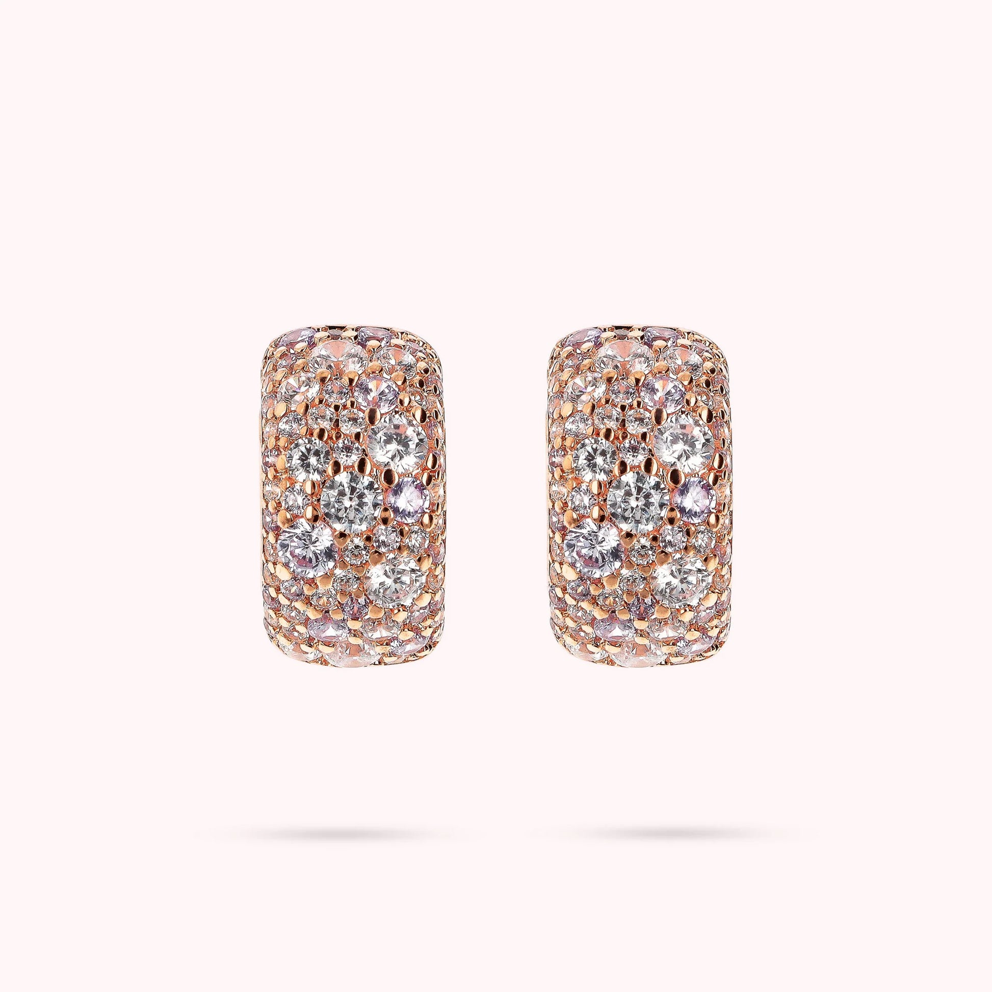 Cubic Zirconia Pavé Hoop Earrings