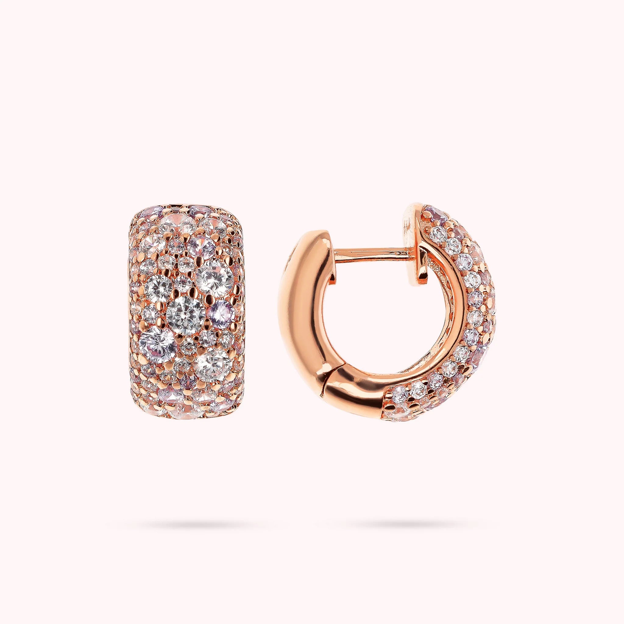Orecchini a Cerchio in Pavé di Cubic Zirconia