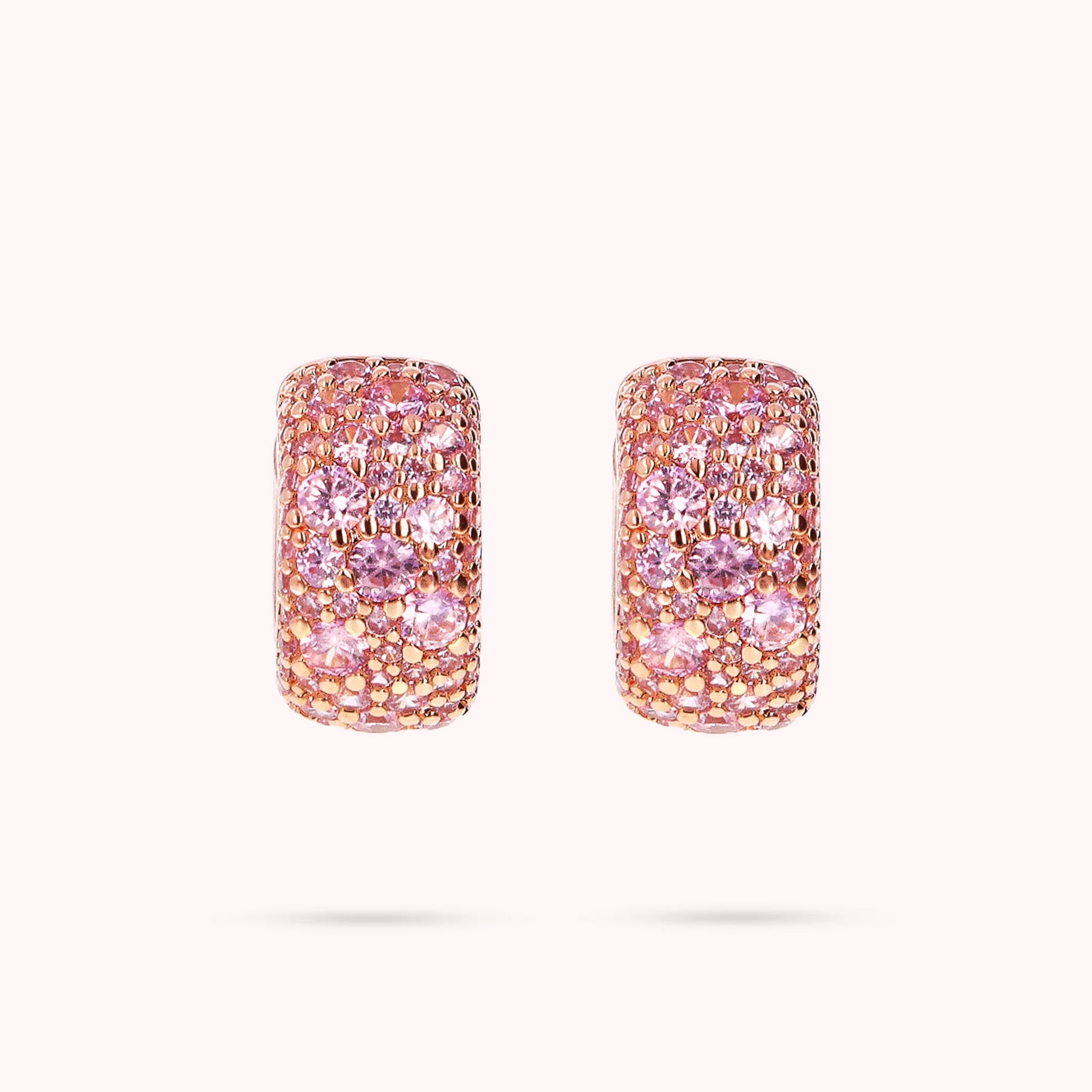 Cubic Zirconia Pavé Hoop Earrings