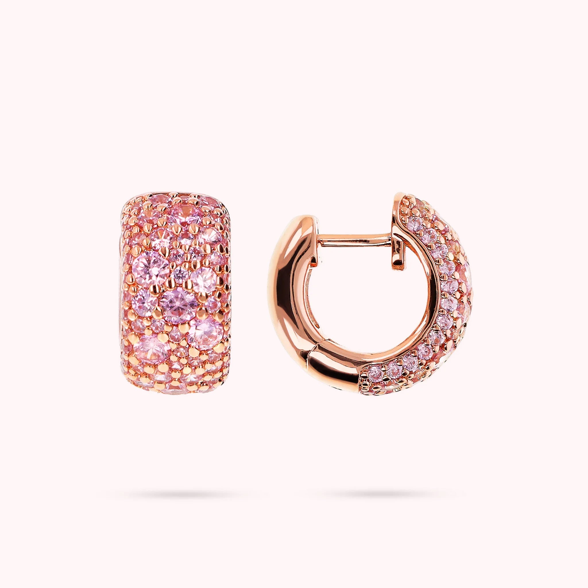 Orecchini a Cerchio in Pavé di Cubic Zirconia