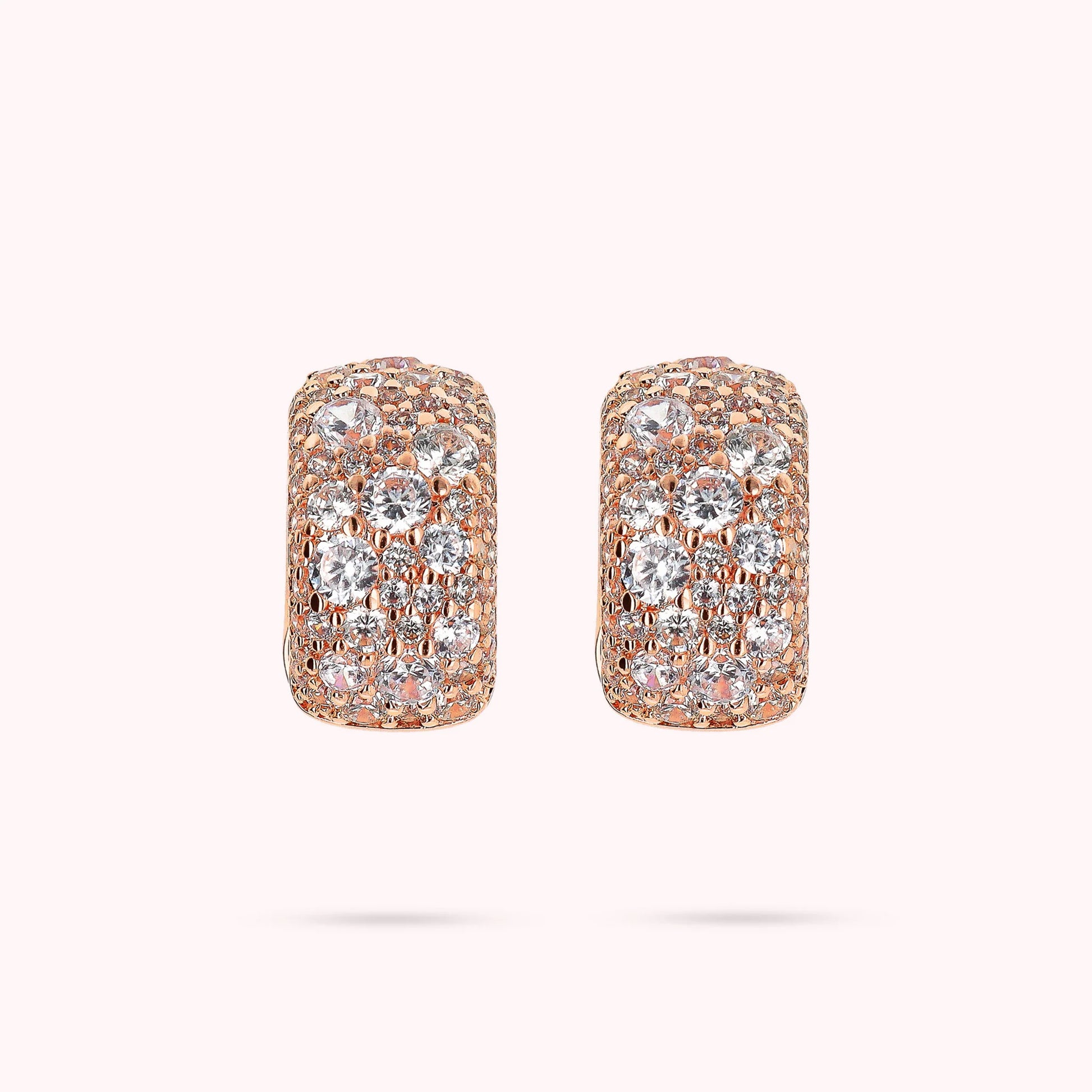 Cubic Zirconia Pavé Hoop Earrings