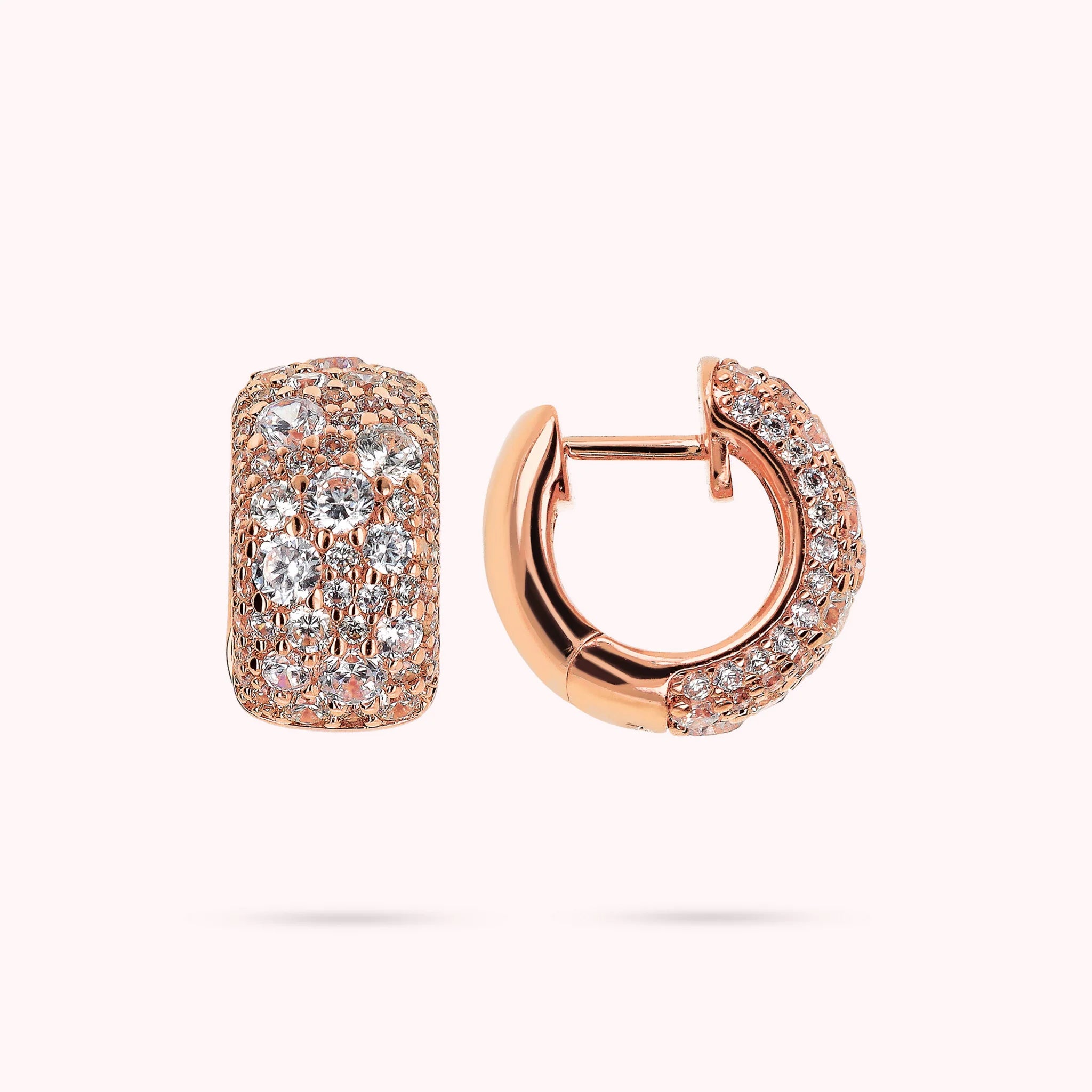 Orecchini a Cerchio in Pavé di Cubic Zirconia