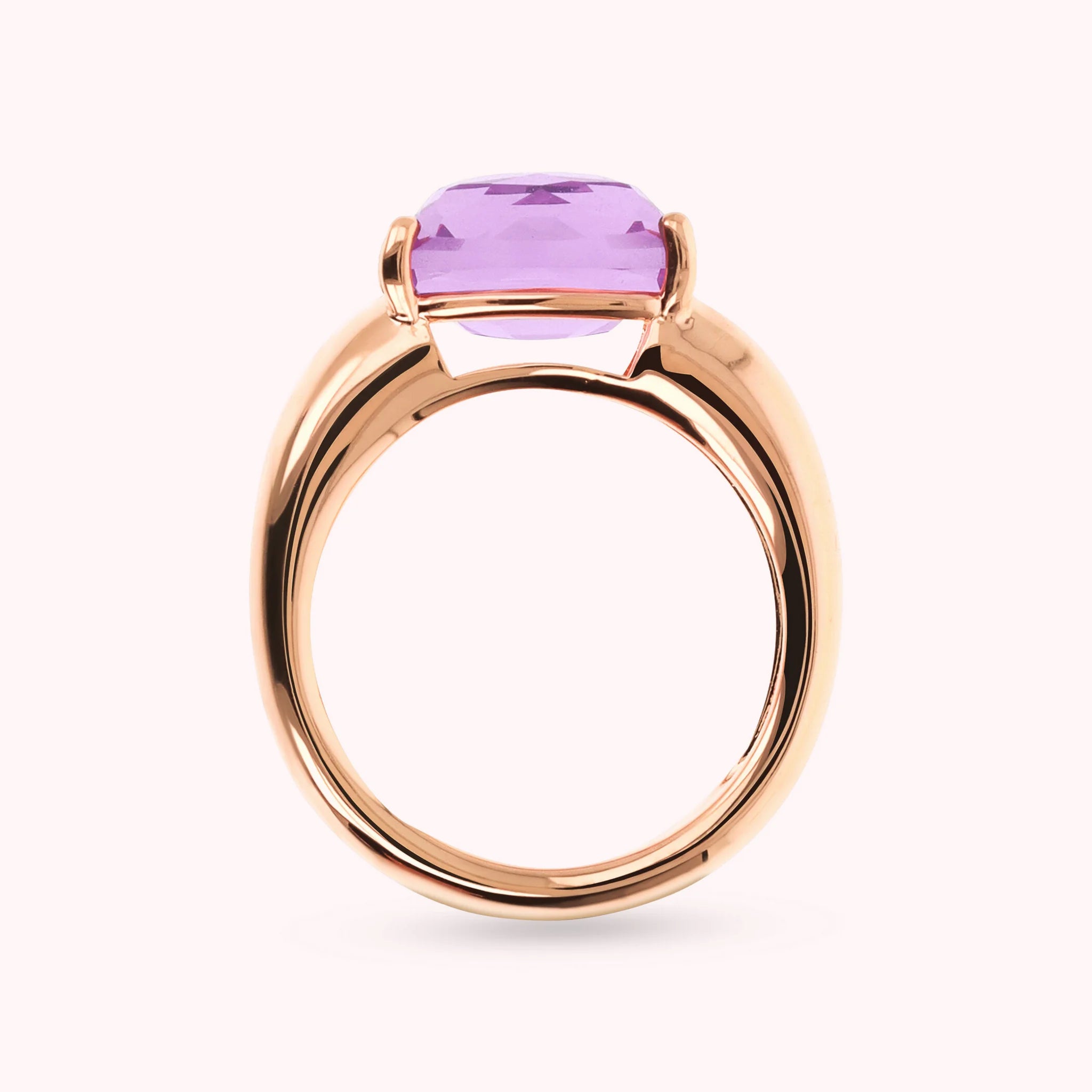 Anello Essentiel a Fascia con Prisma Gem Taglio Mosaico