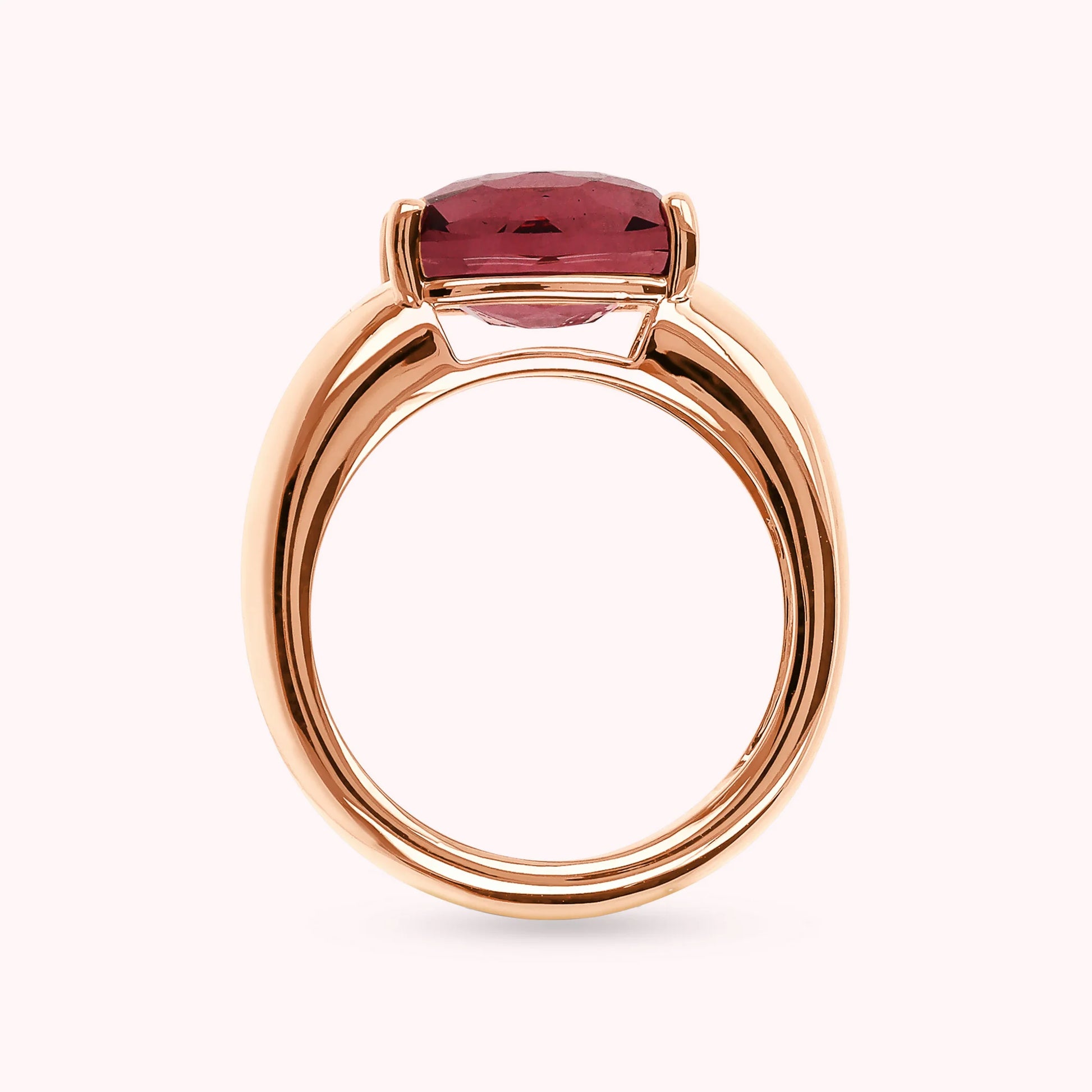 Anello Essentiel a Fascia con Prisma Gem Taglio Mosaico