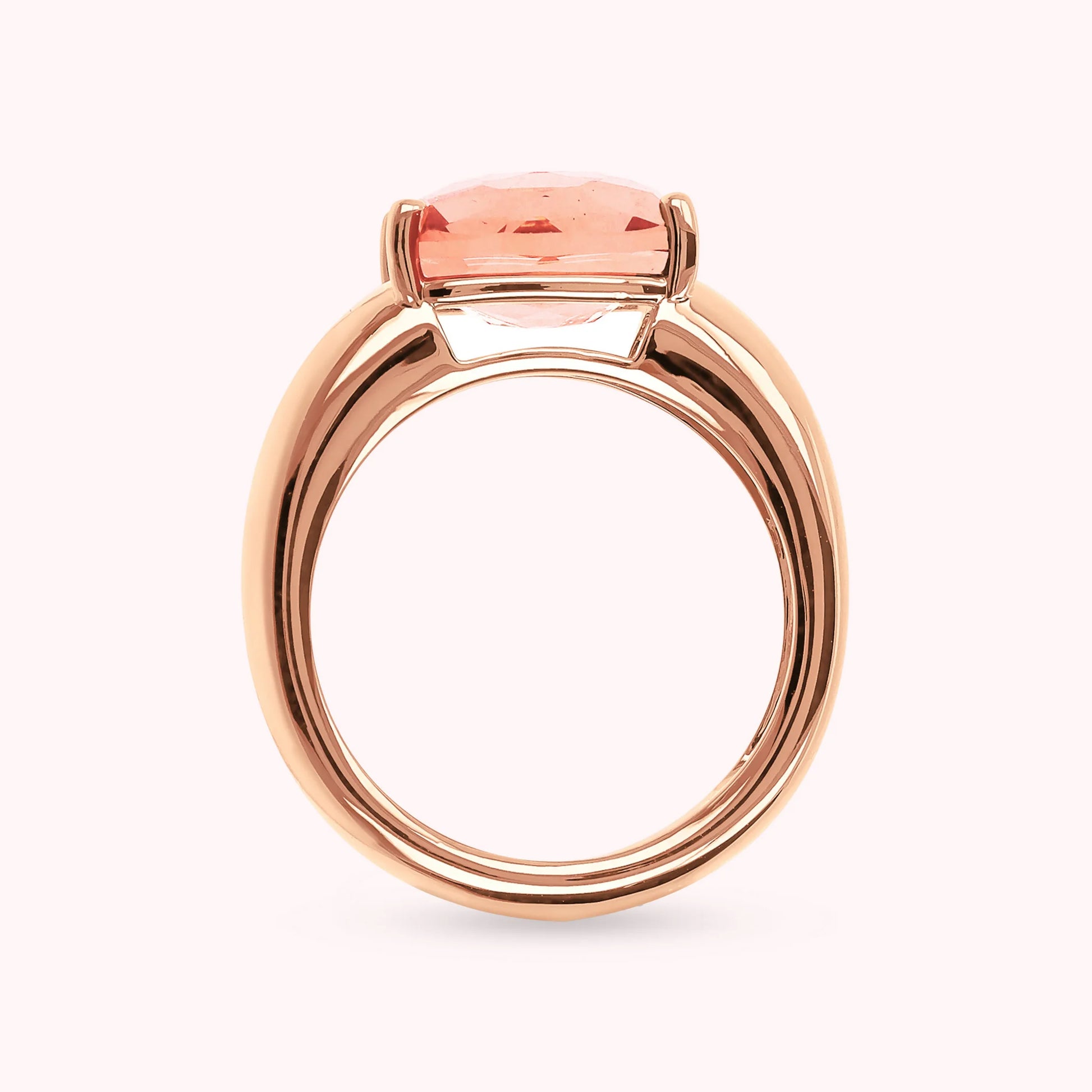 Anello Essentiel a Fascia con Prisma Gem Taglio Mosaico