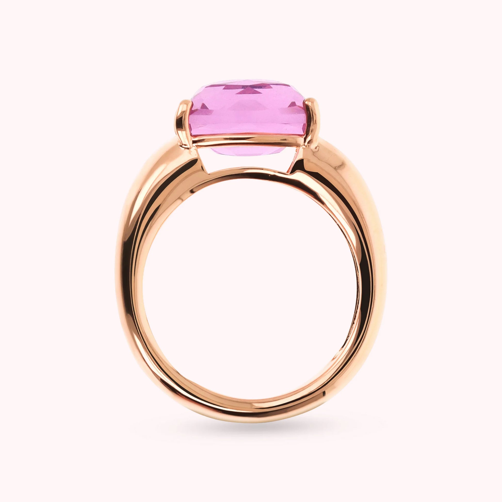 Anello Essentiel a Fascia con Prisma Gem Taglio Mosaico