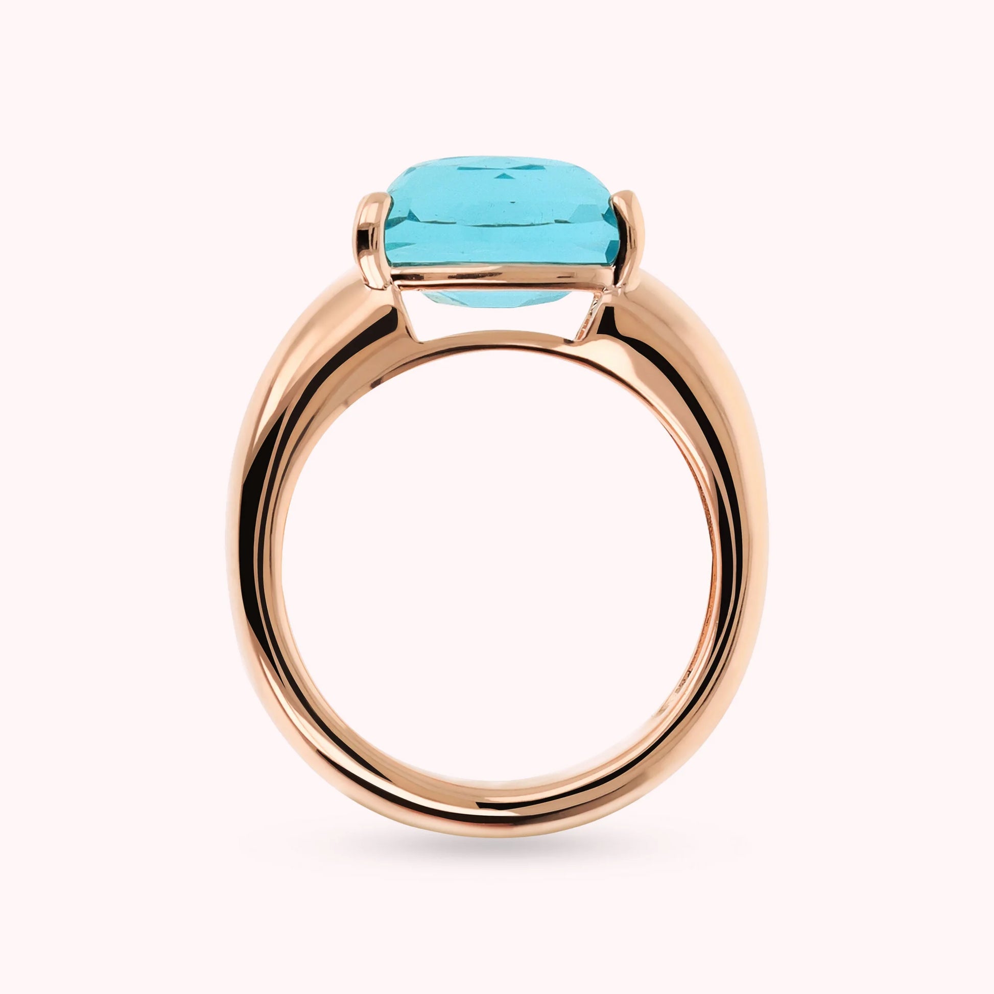 Anello Essentiel a Fascia con Prisma Gem Taglio Mosaico