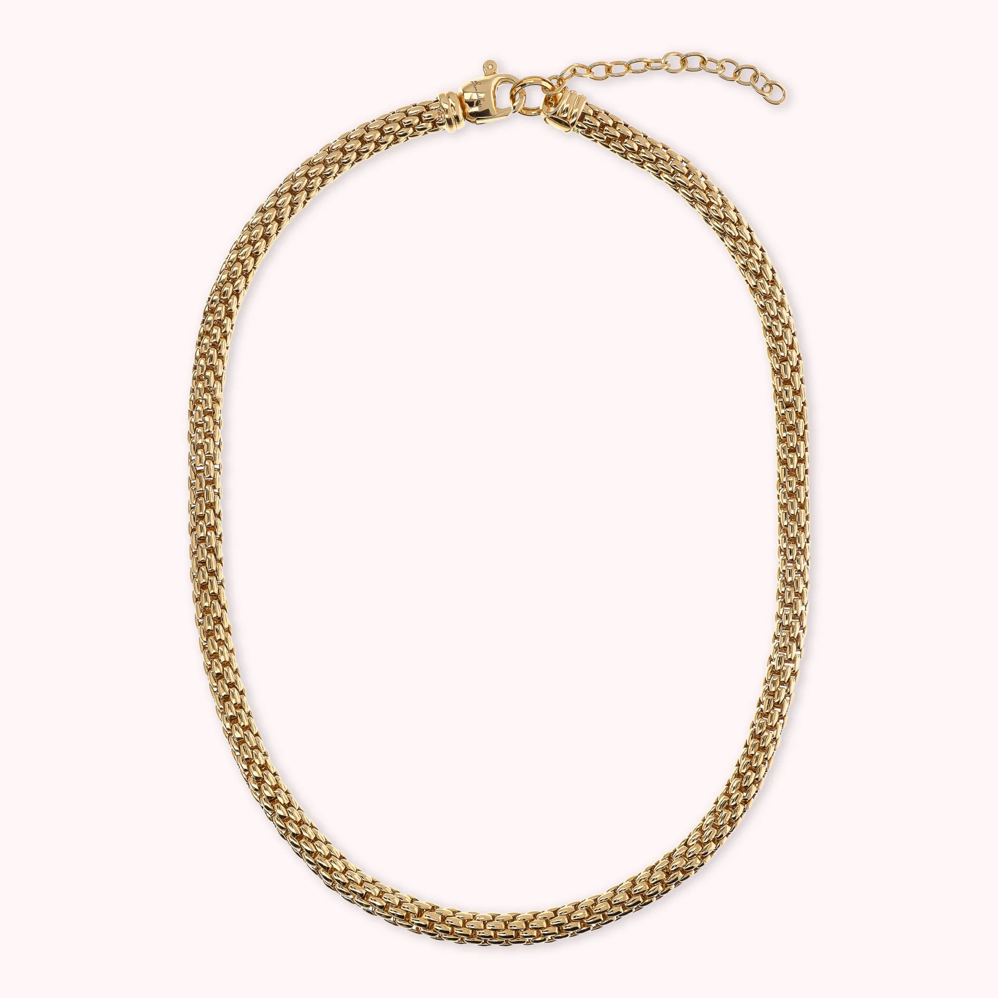 Golden Choker Necklace Maxi Chain Popcorn