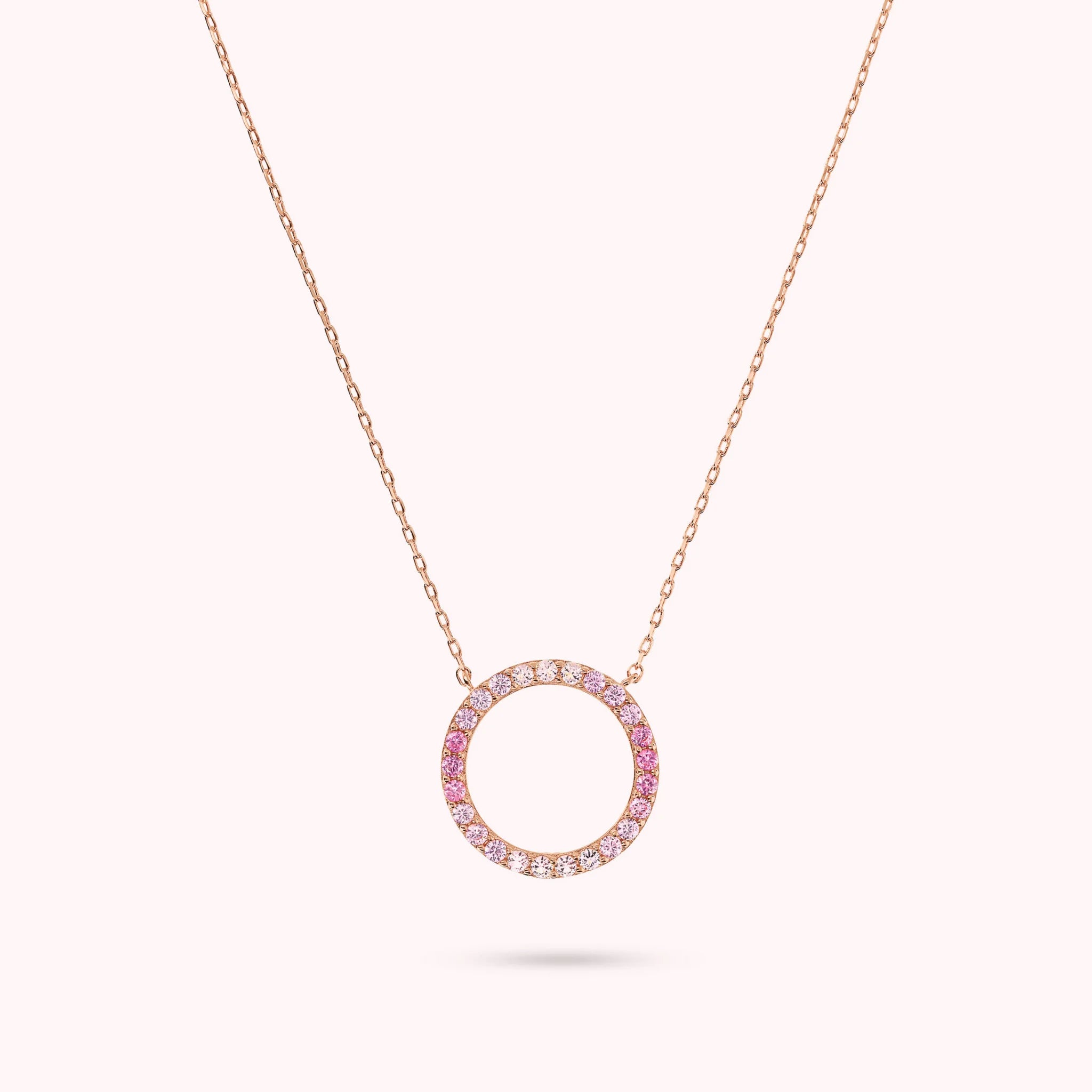 Collier à pendentif anneau en zircon cubique