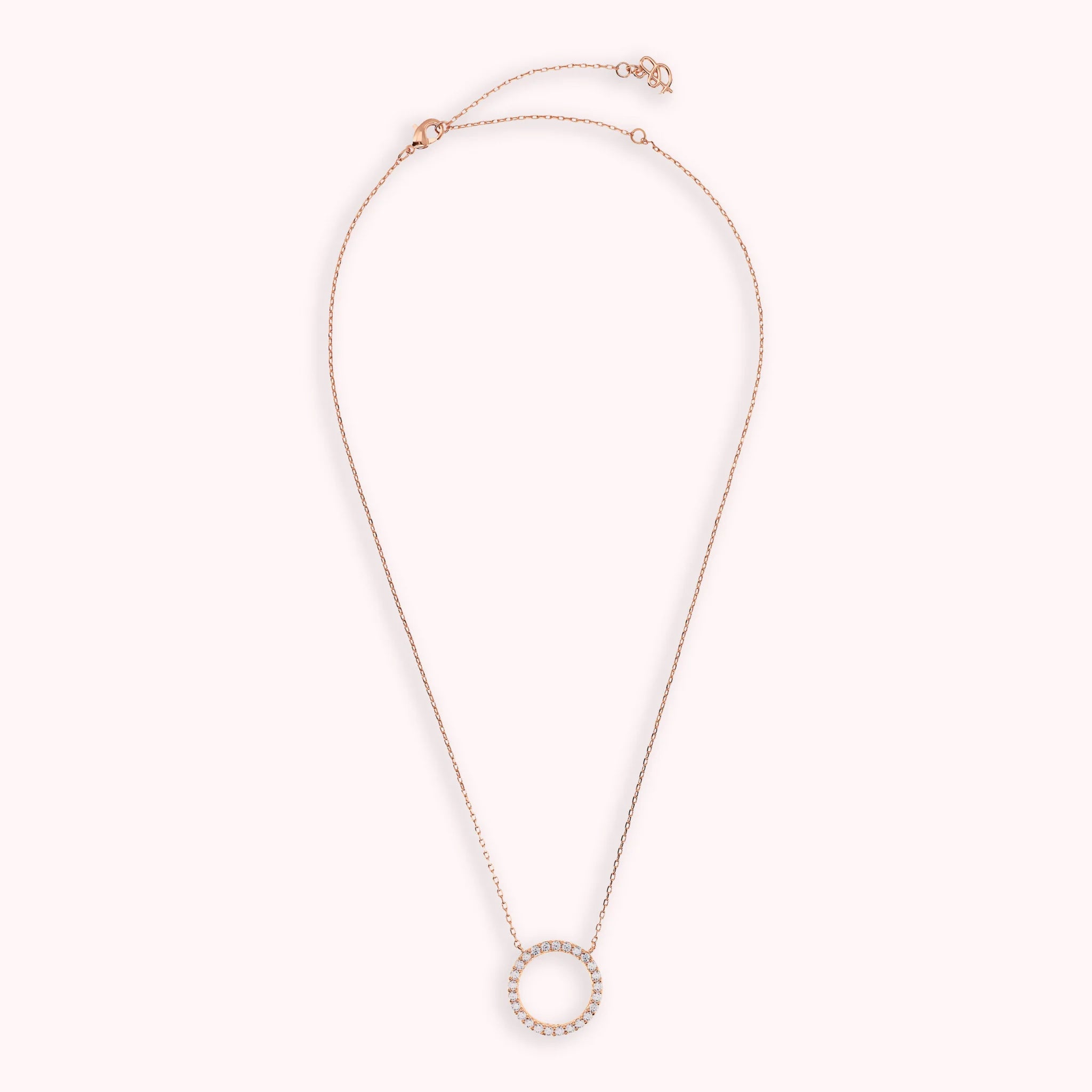 Collana con Pendente ad Anello in Cubic Zirconia