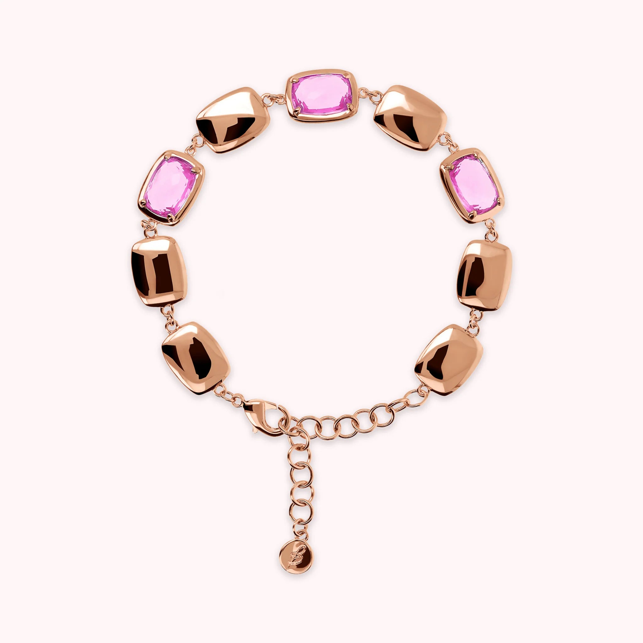Bracciale Essentiel con Pepite Lucide e Prisma Gem a Baguette