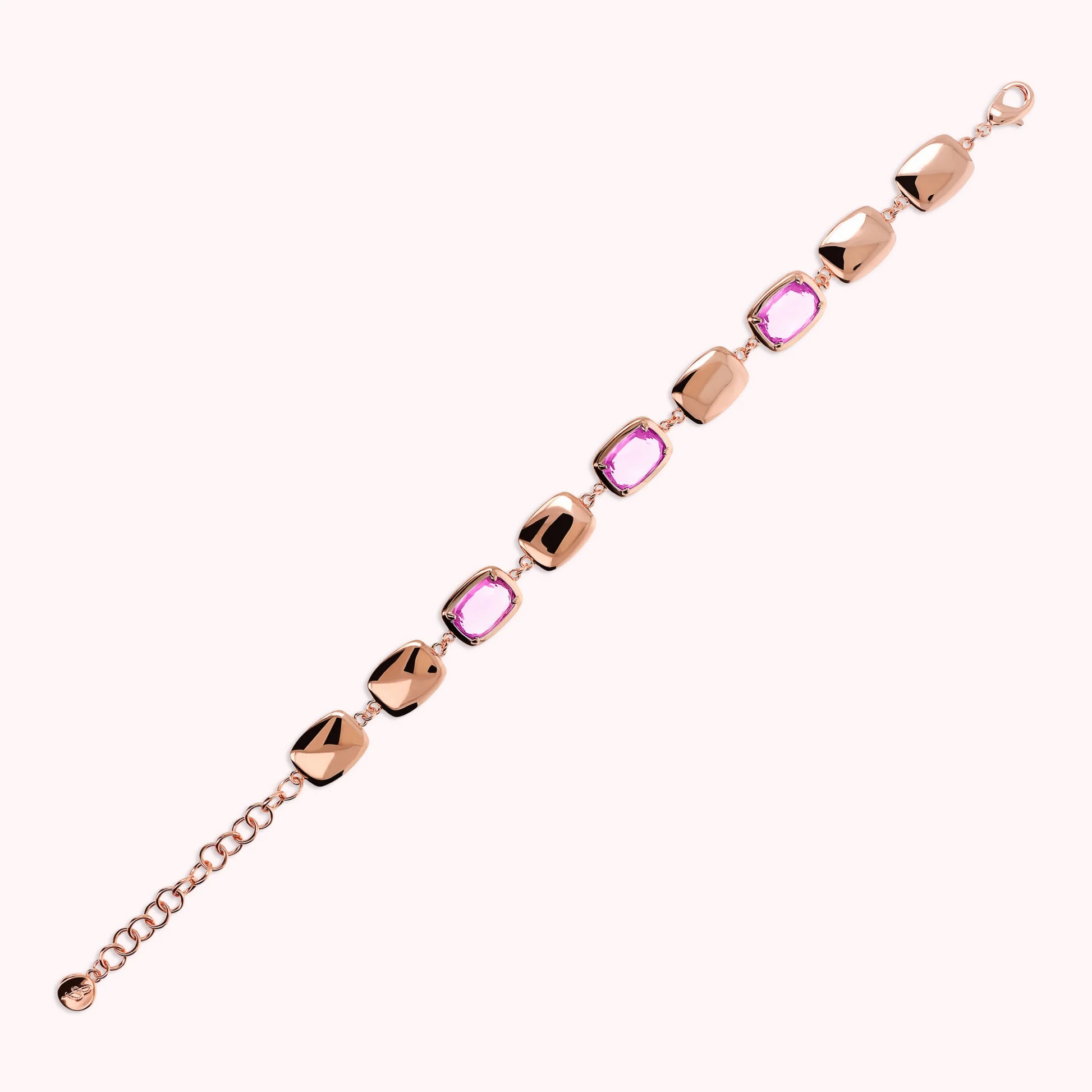 Armband mit glänzenden Nuggets und Prisma-Edelstein und Baguette
