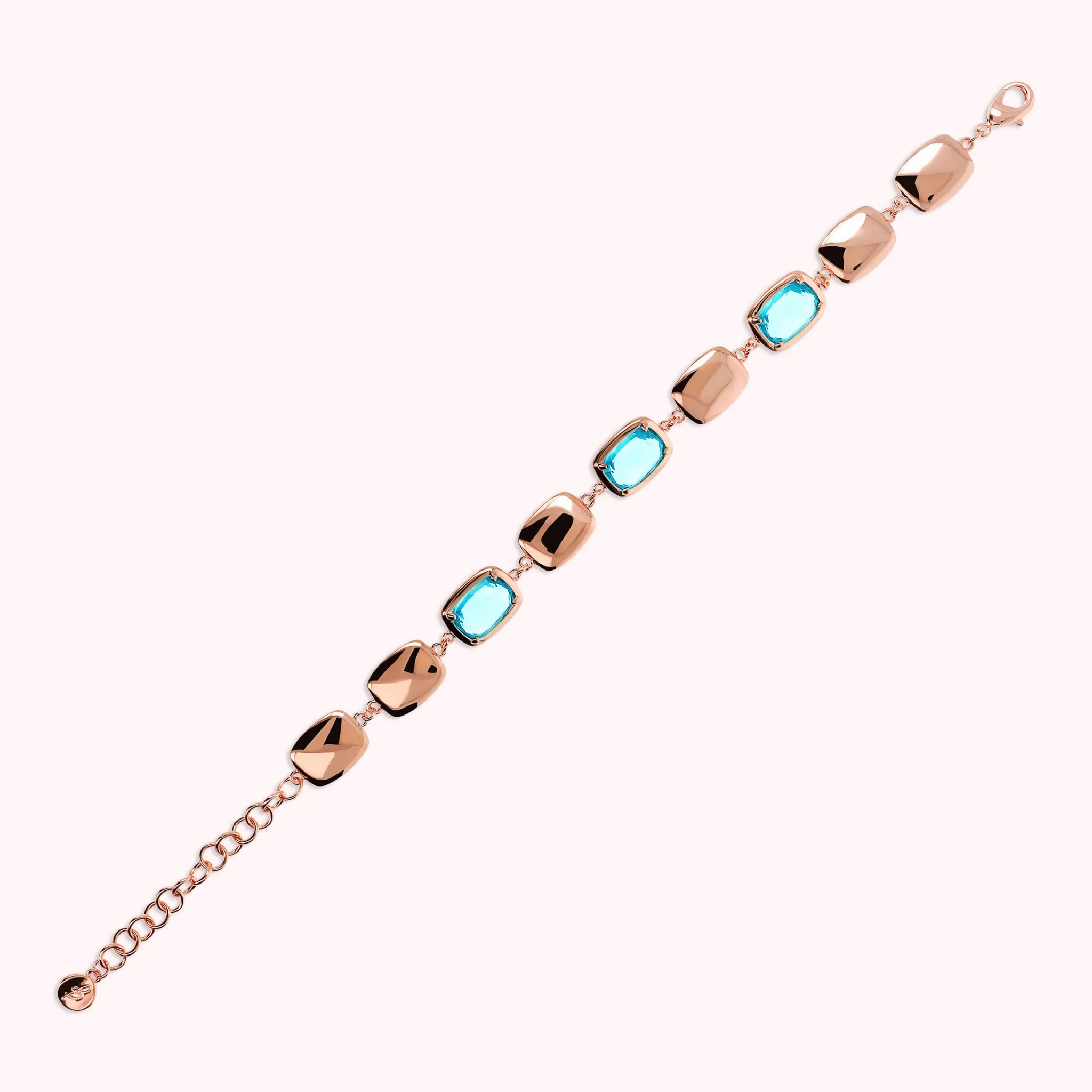 Bracelet with Shiny Nuggets and Baguette Prism Gem