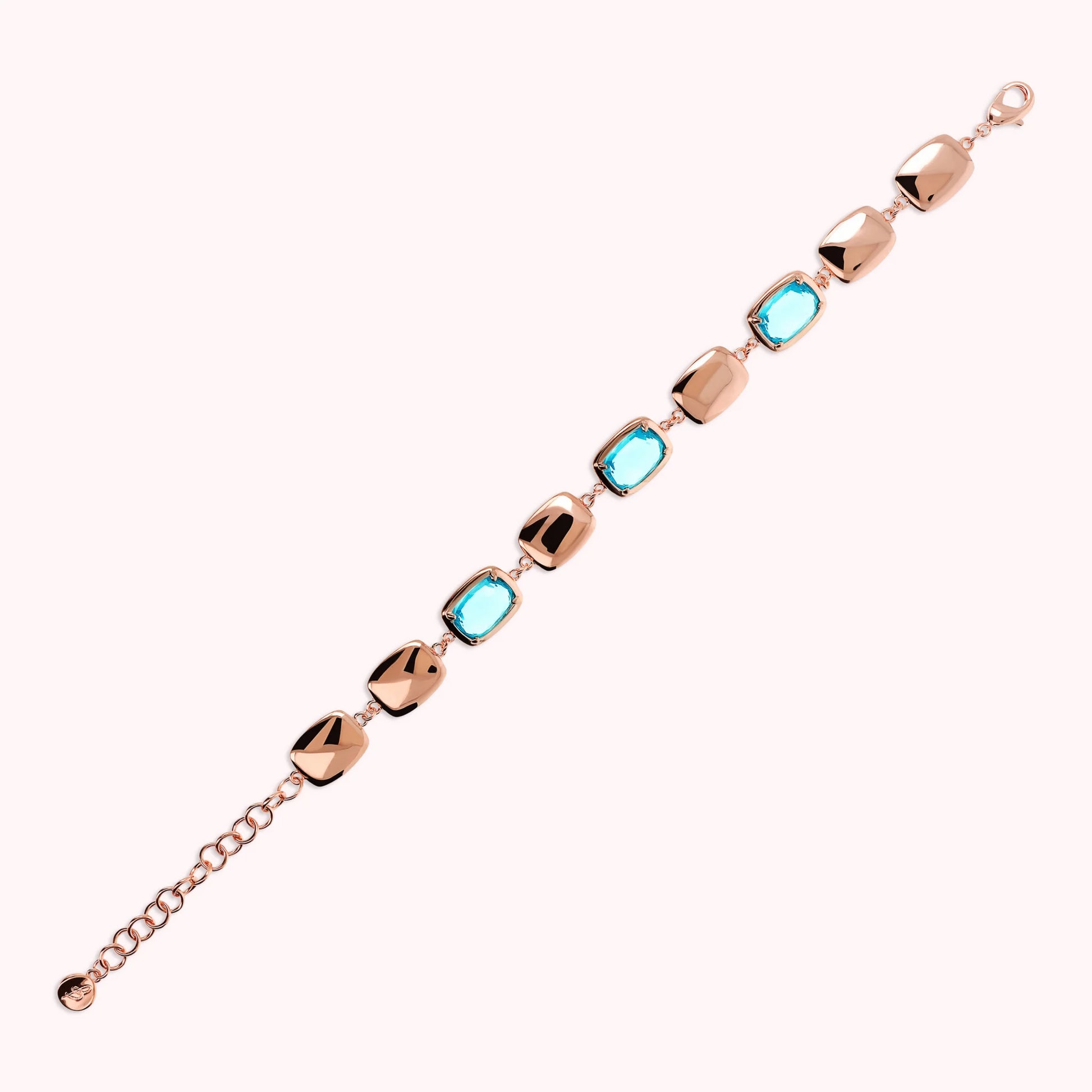 Armband mit glänzenden Nuggets und Prisma-Edelstein und Baguette