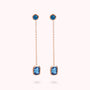 Boucles d'oreilles en fil de fer Prisme rond et baguette
